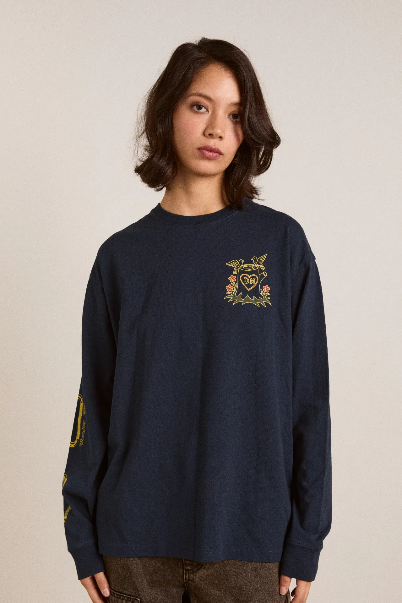 The Rambler LS Tee - Navy sold by Damson Madder product image thumbnail 2