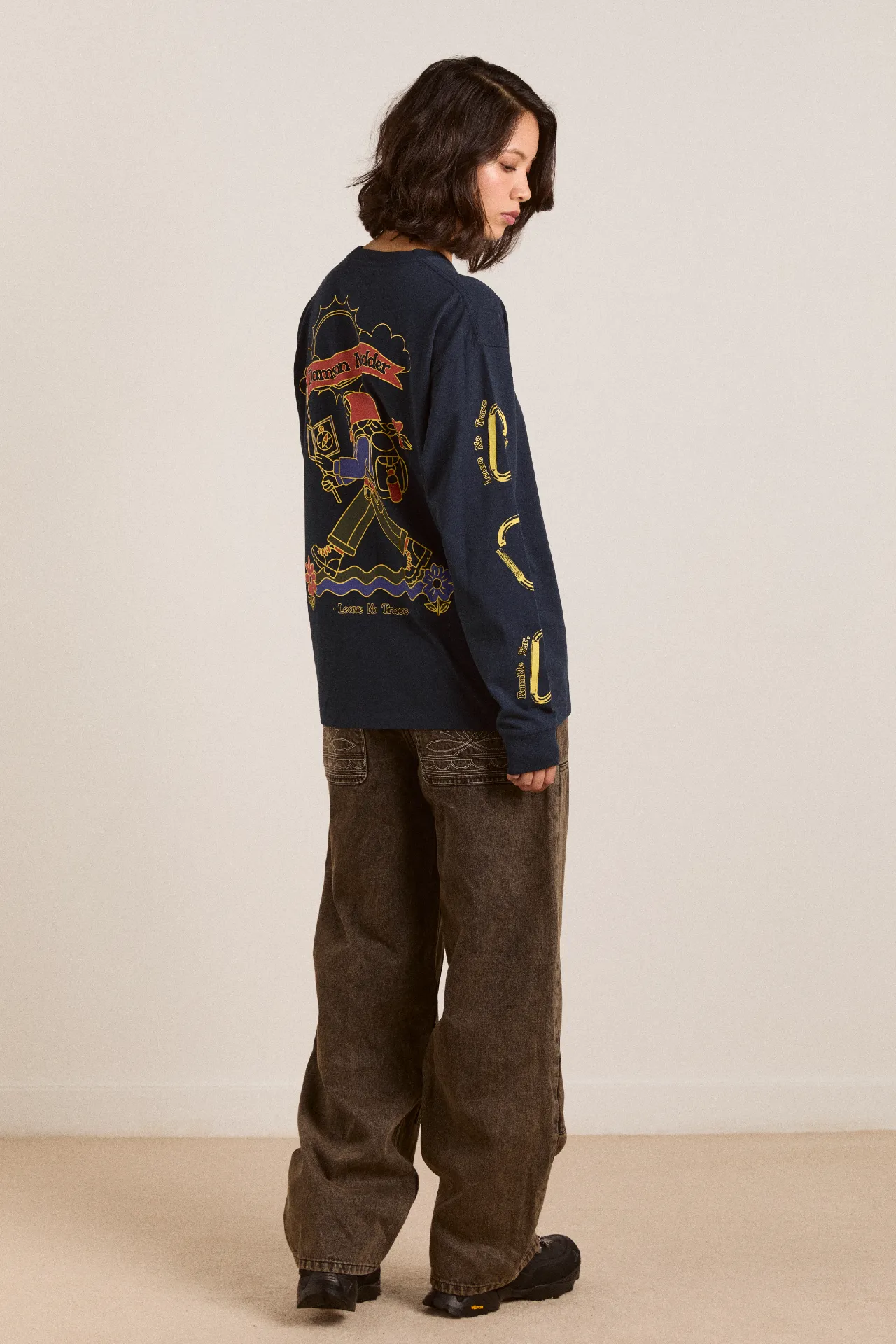 The Rambler LS Tee - Navy sold by Damson Madder product image thumbnail 4