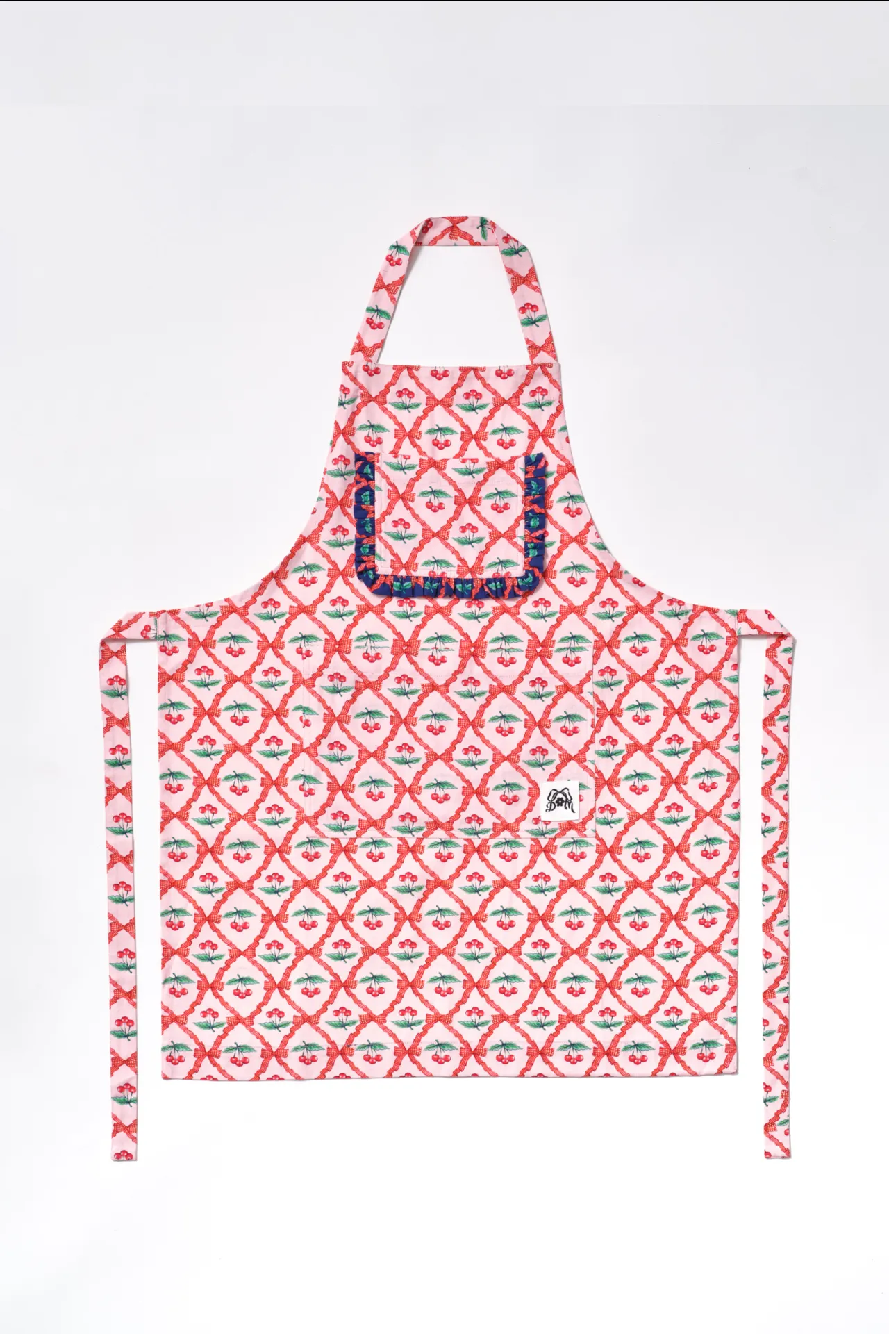 valerie apron - pink cherry sold by Damson Madder product image thumbnail 2