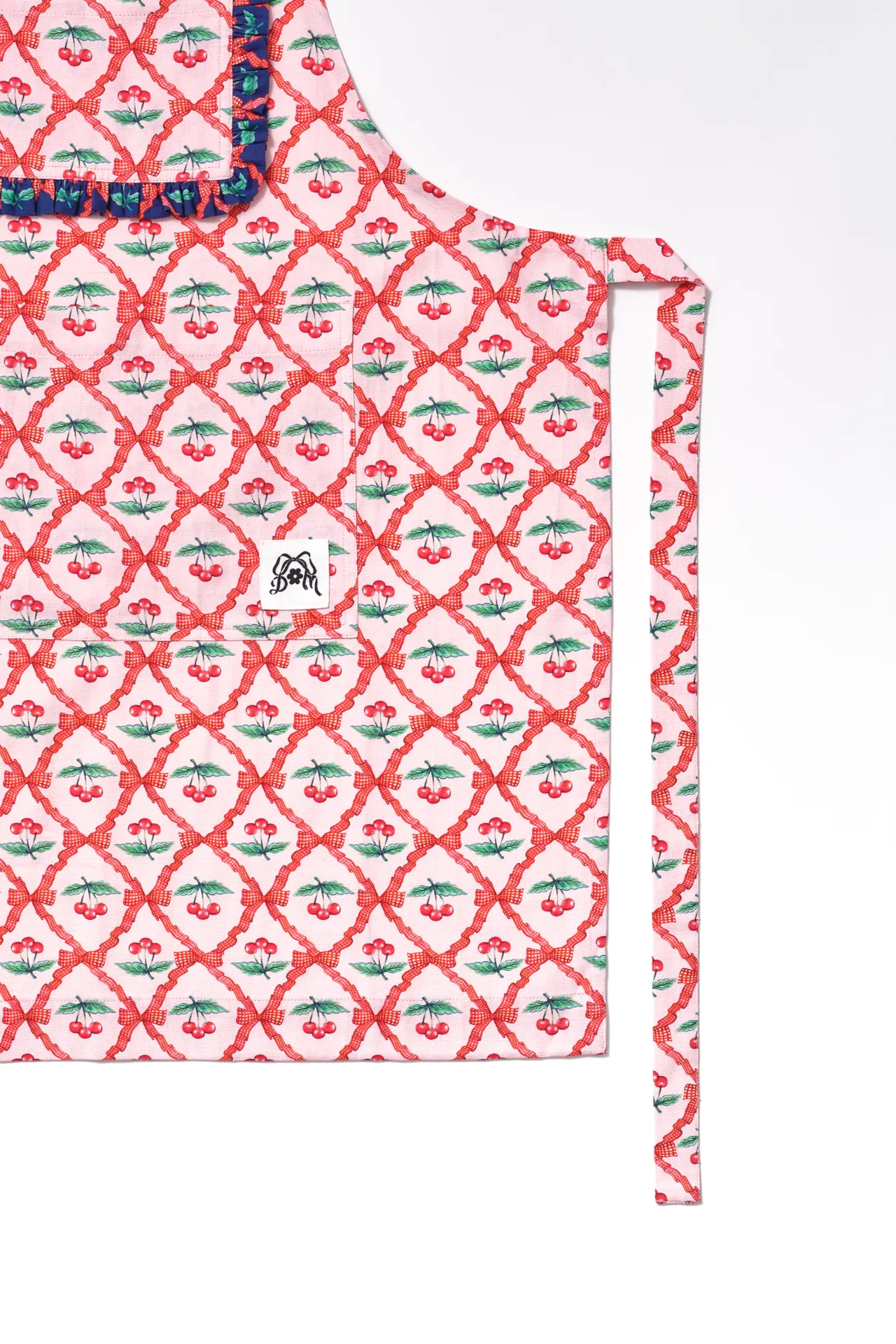 valerie apron - pink cherry sold by Damson Madder product image thumbnail 4