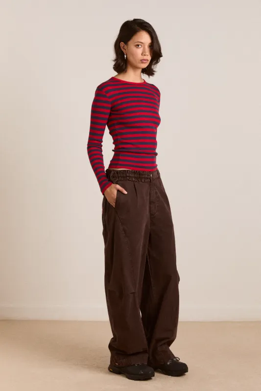 liv trouser - coffee bean sold by Damson Madder
