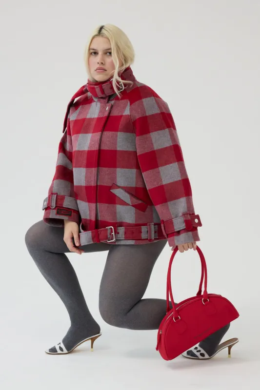 polly wool bomber - red sold by Damson Madder