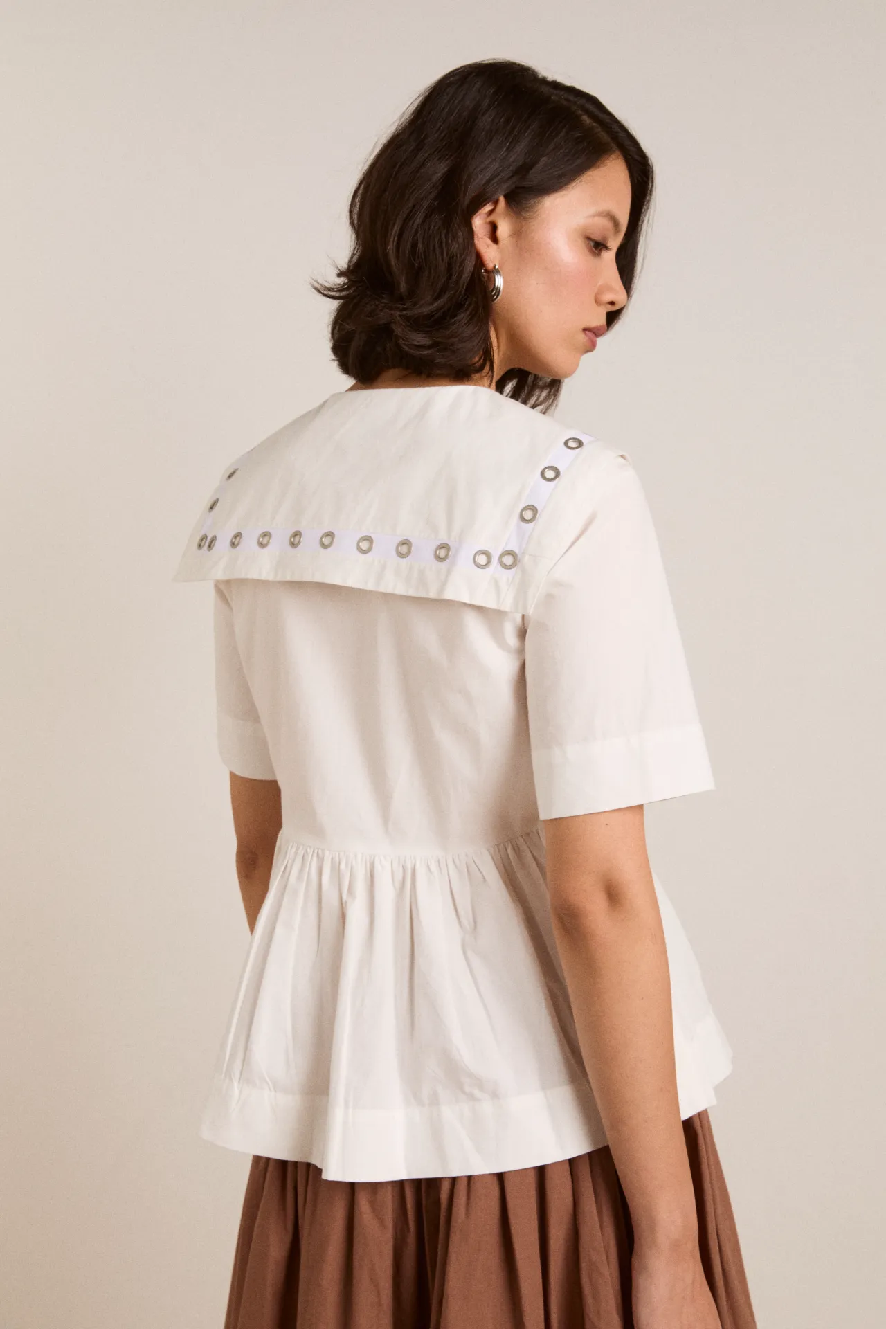 cyrus eyelet blouse - white sold by Damson Madder product image thumbnail 3