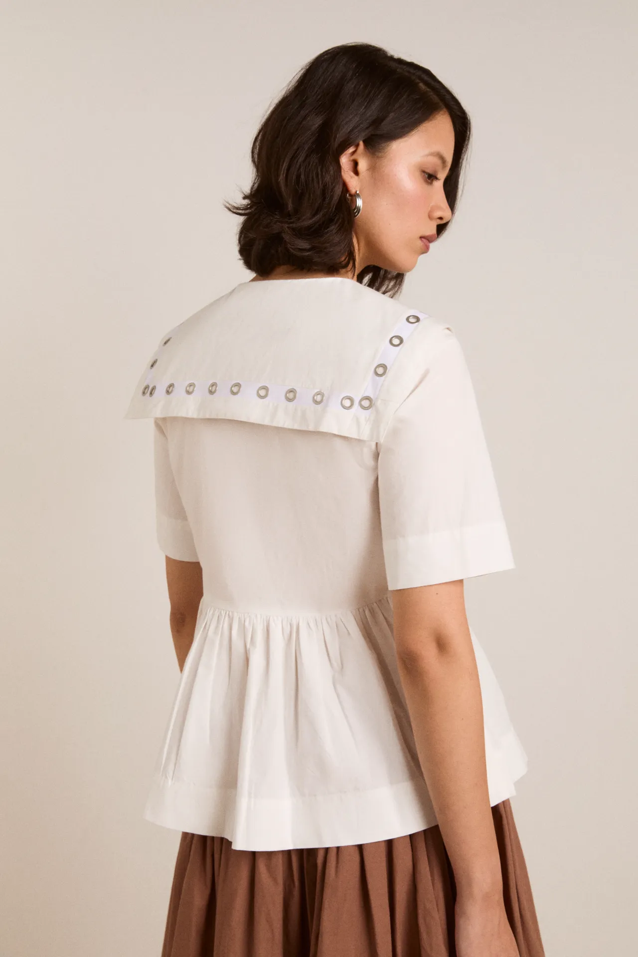 cyrus eyelet blouse - white sold by Damson Madder product image thumbnail 5