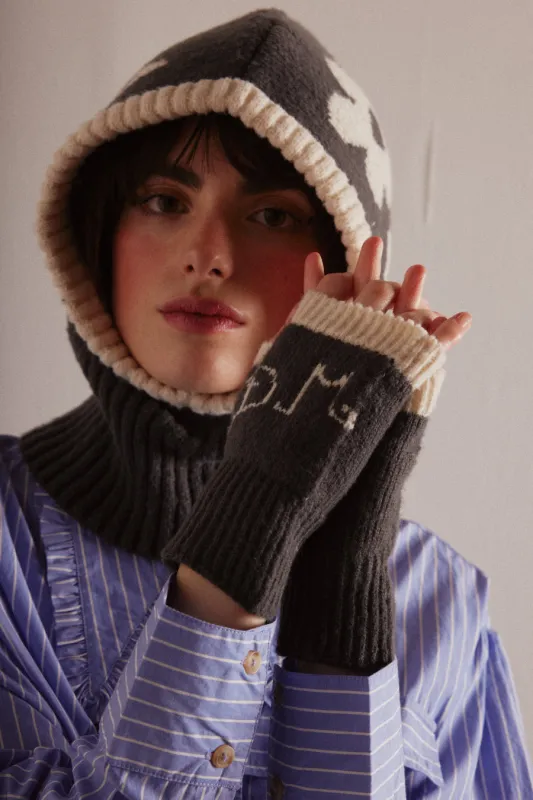 damson motif fingerless gloves sold by Damson Madder