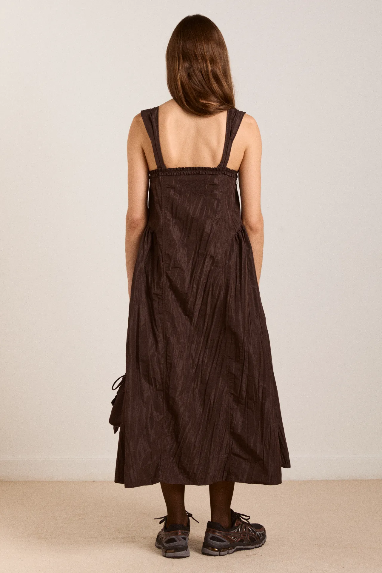 elina midi dress - choc taffeta sold by Damson Madder product image thumbnail 5