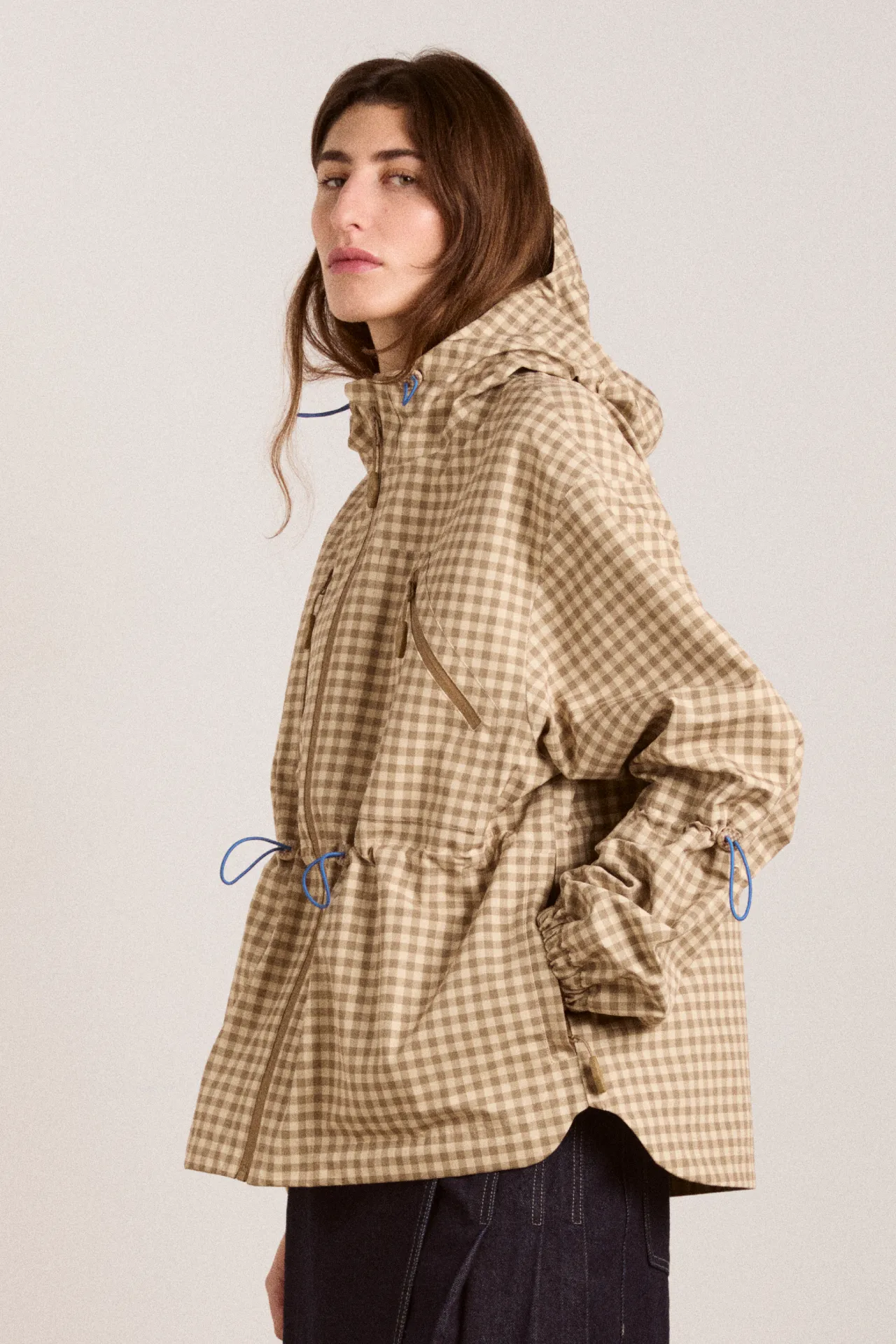 Matilda Raincoat - Gingham sold by Damson Madder