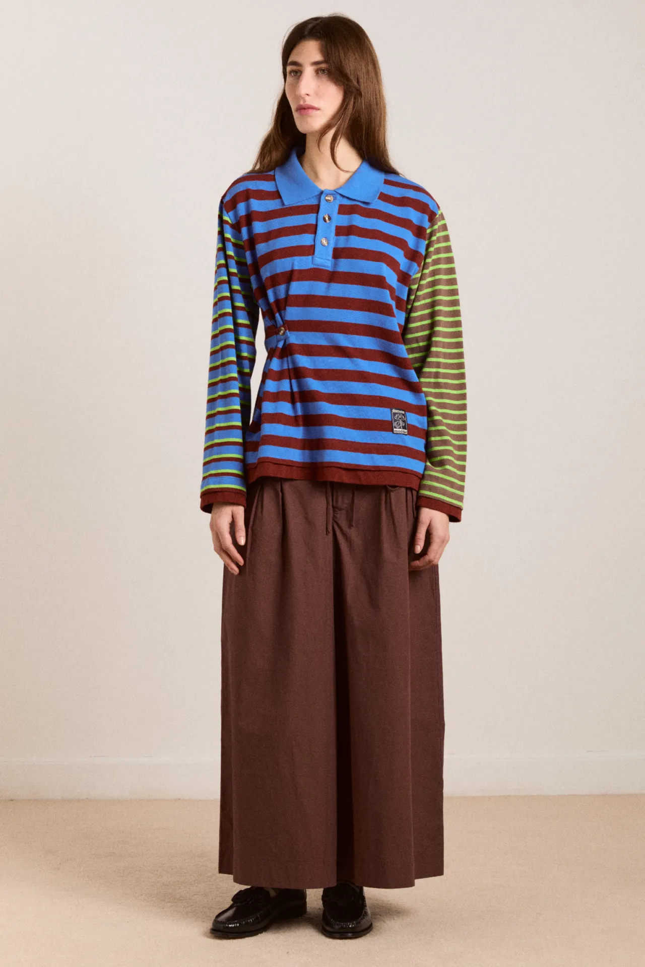 noah cinch layered rugby - blue pop stripe sold by Damson Madder product image thumbnail 5