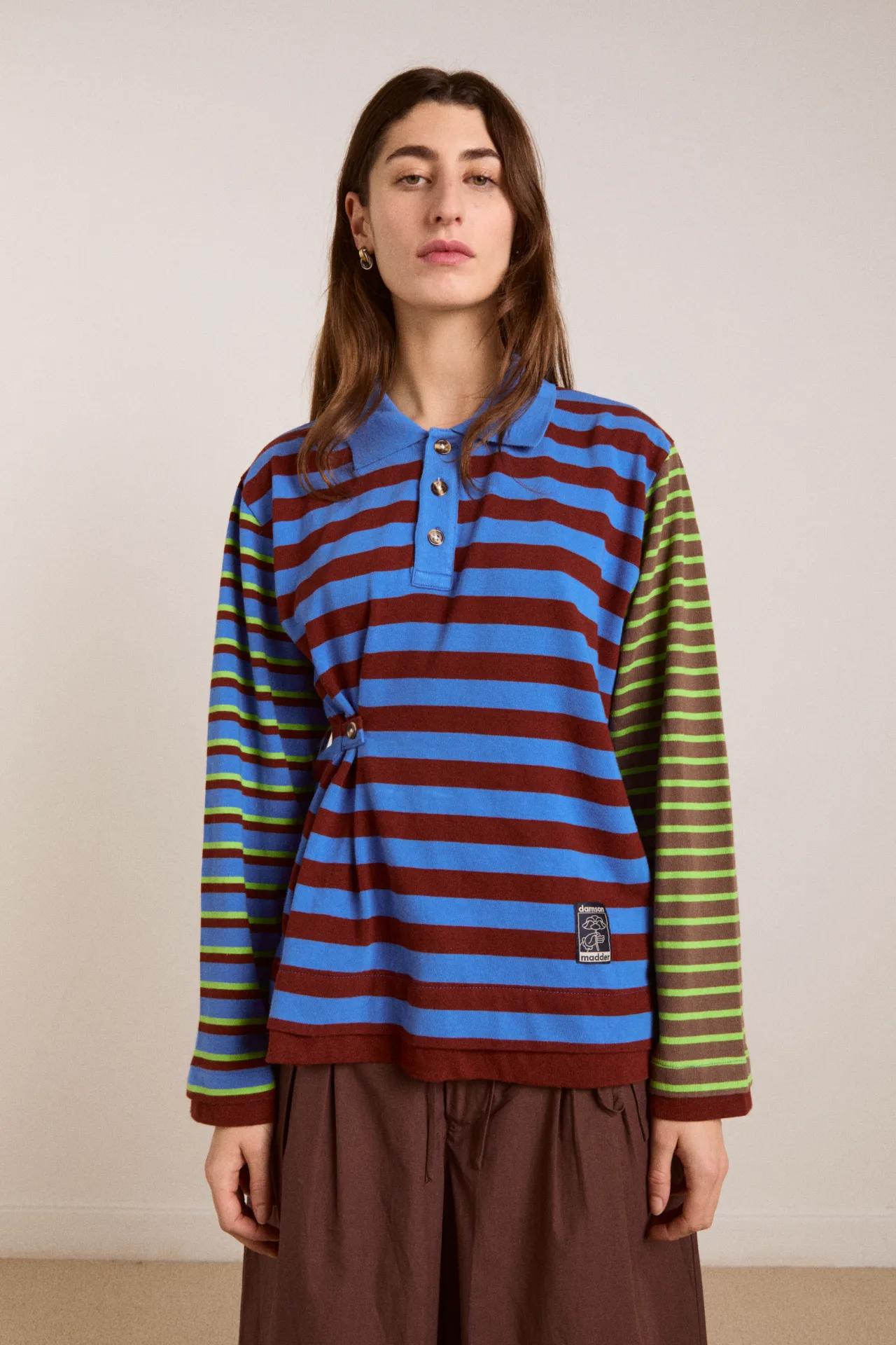 noah cinch layered rugby - blue pop stripe sold by Damson Madder product image thumbnail 4