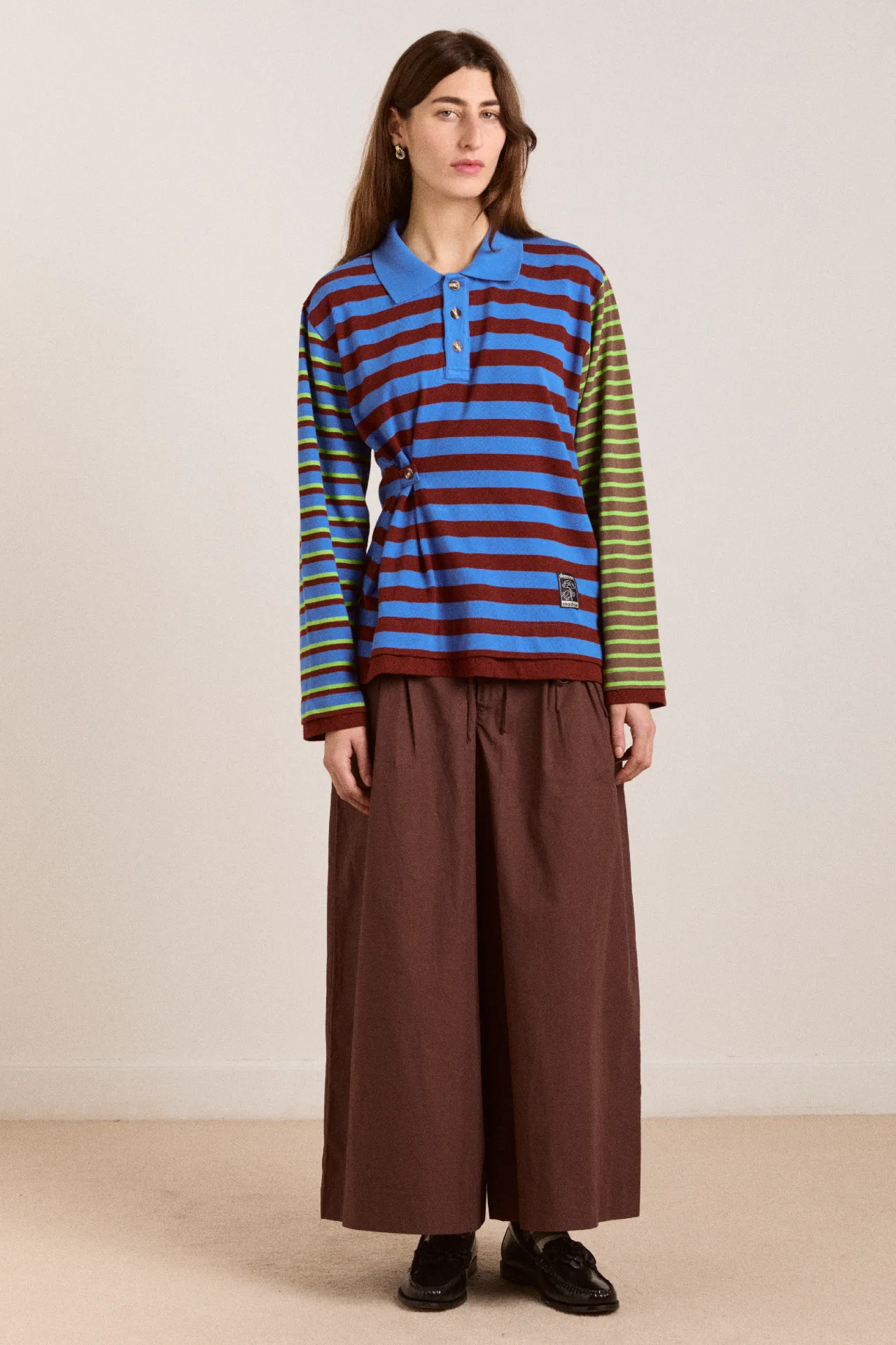 noah cinch layered rugby - blue pop stripe sold by Damson Madder product image thumbnail 3