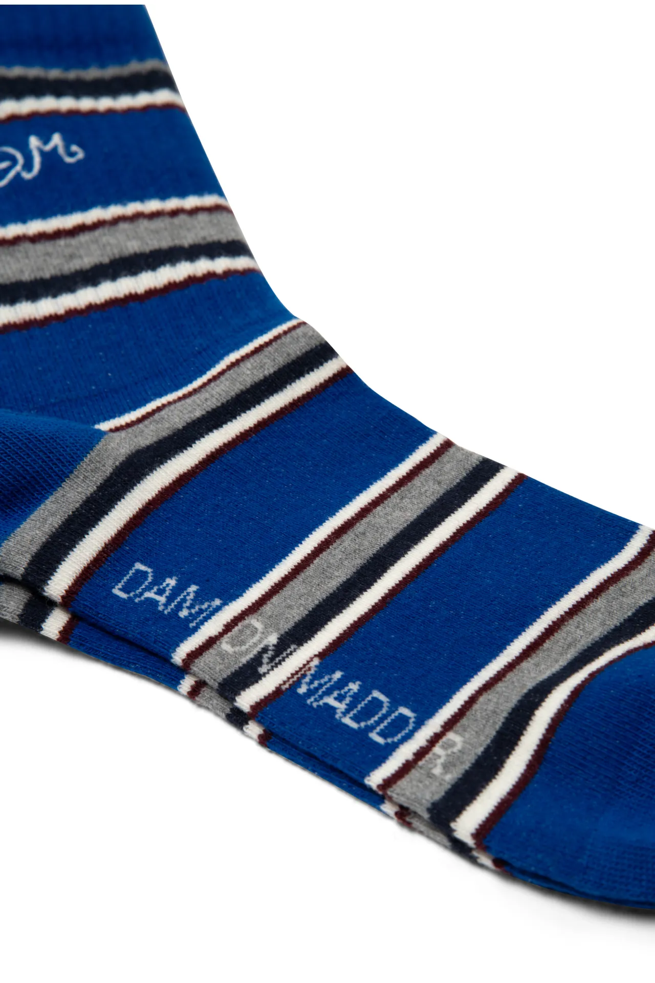 calf length socks - blue stripe sold by Damson Madder product image thumbnail 2