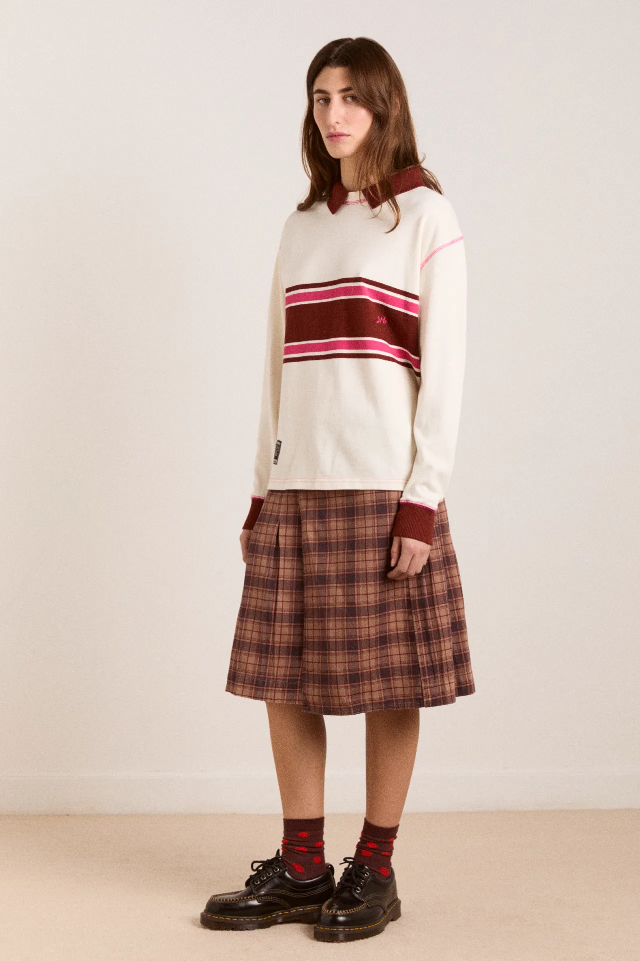 Olina Placement Stripe Rugby - Ecru sold by Damson Madder product image thumbnail 3