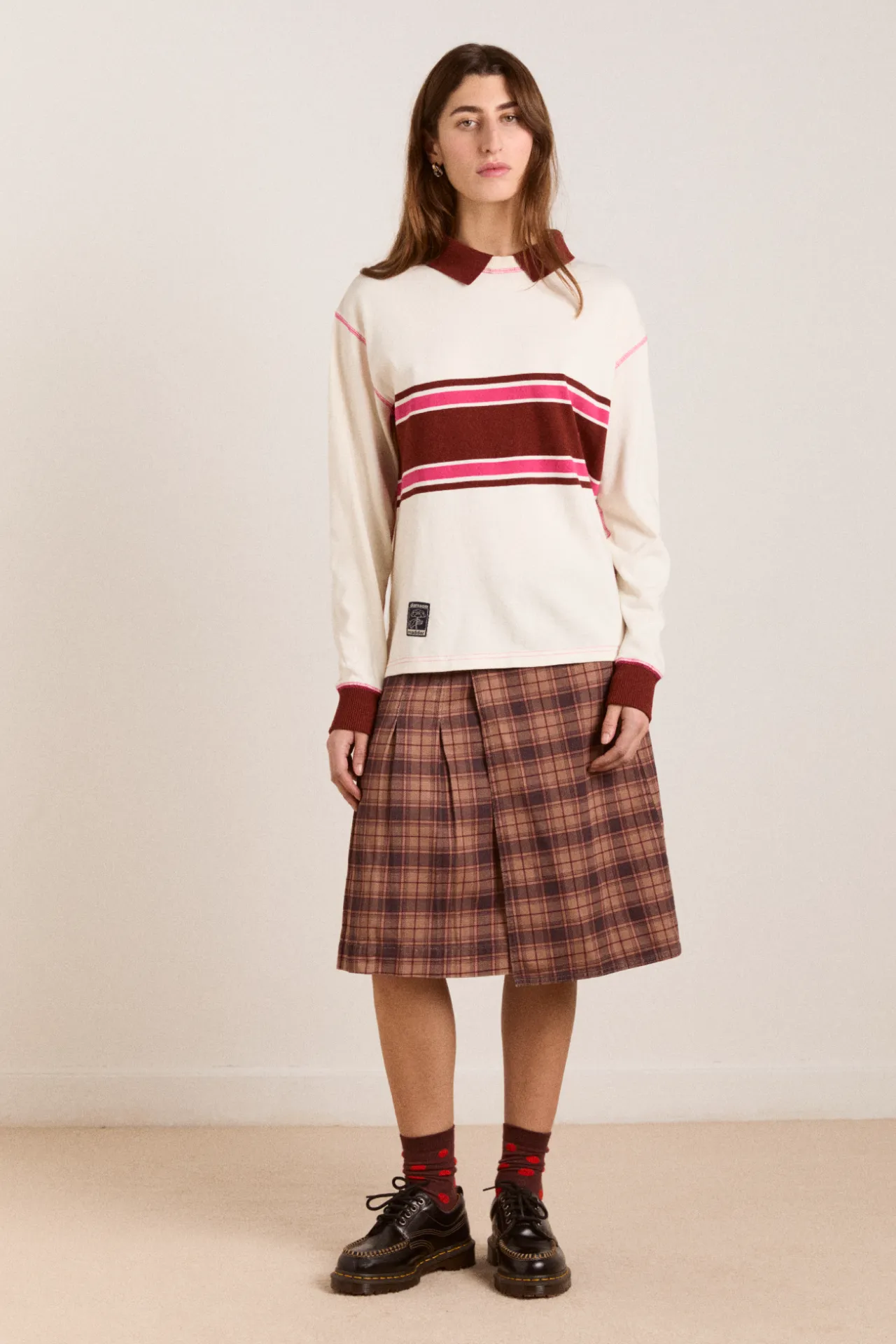 Olina Placement Stripe Rugby - Ecru sold by Damson Madder product image thumbnail 2