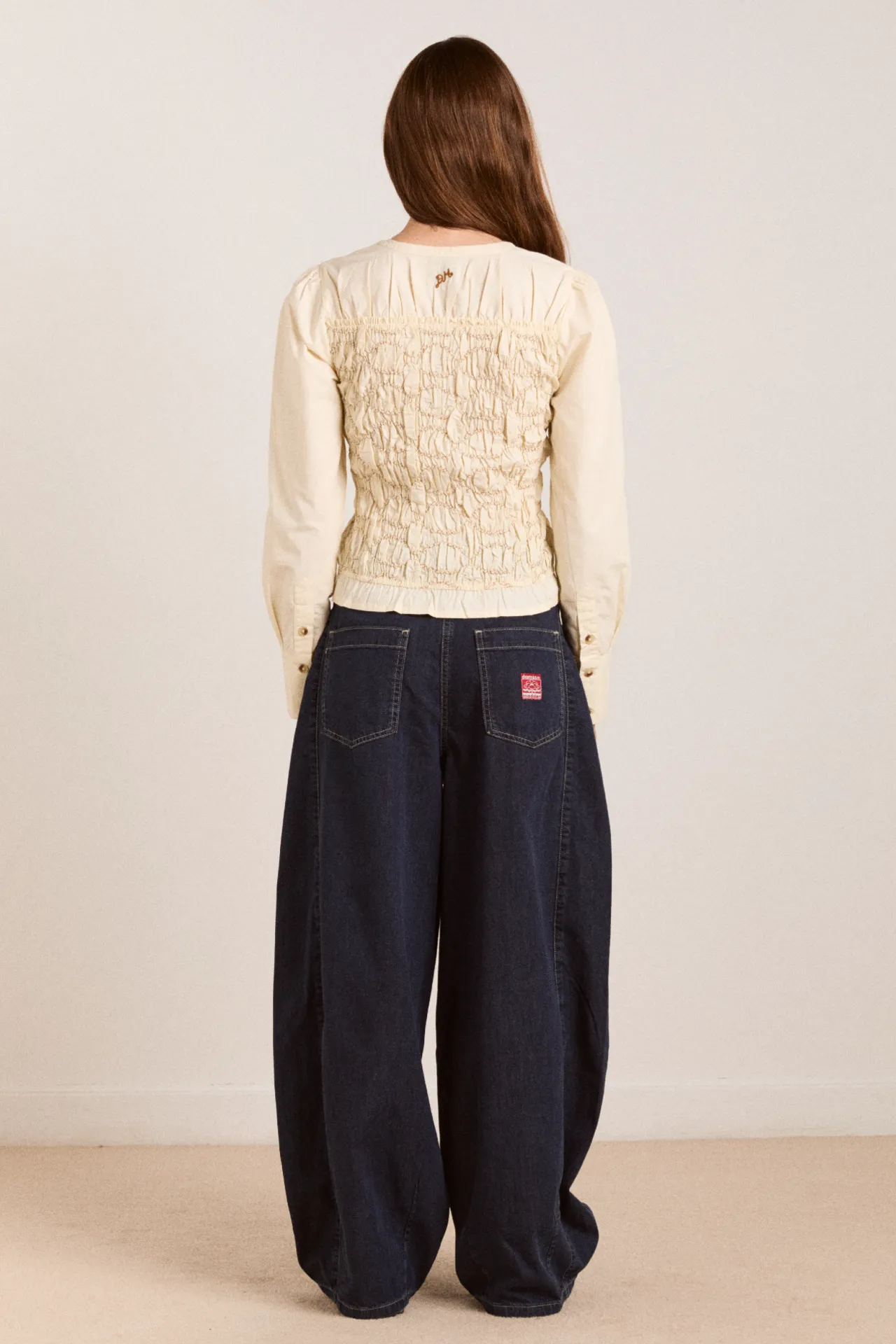 elliana smocked cardi - butter sold by Damson Madder product image thumbnail 4