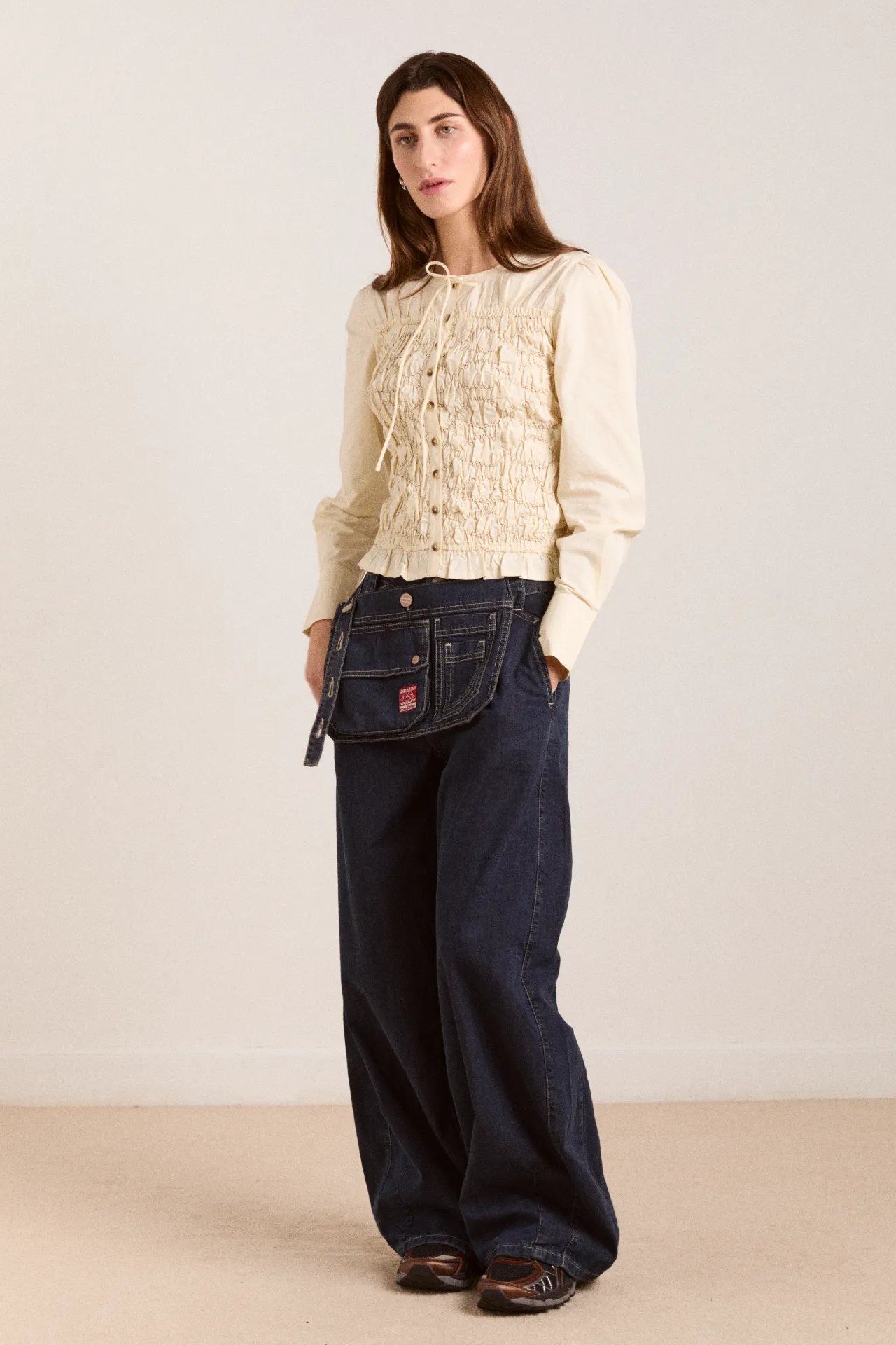 elliana smocked cardi - butter sold by Damson Madder product image thumbnail 5