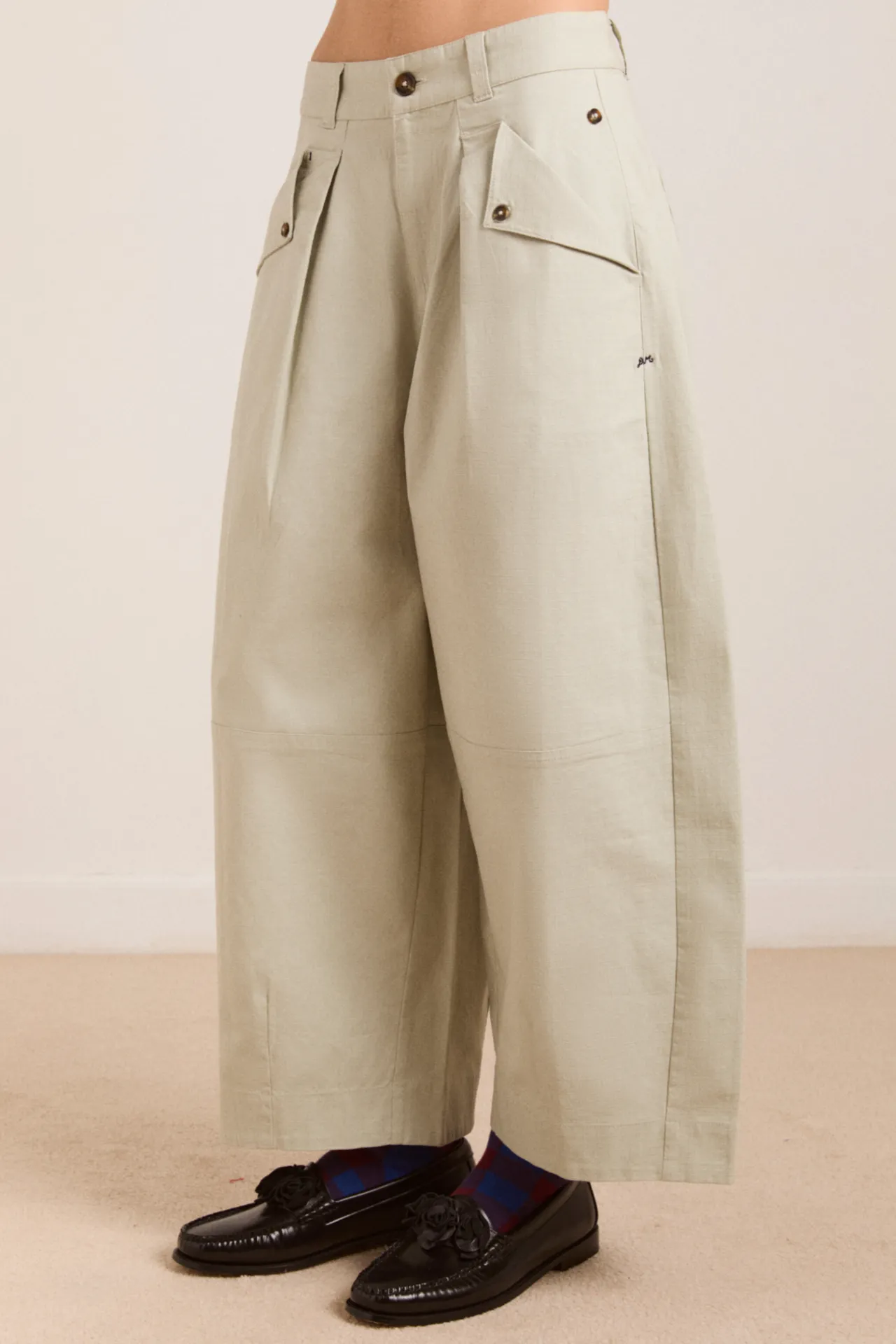 mara trouser - mineral grey sold by Damson Madder product image thumbnail 2