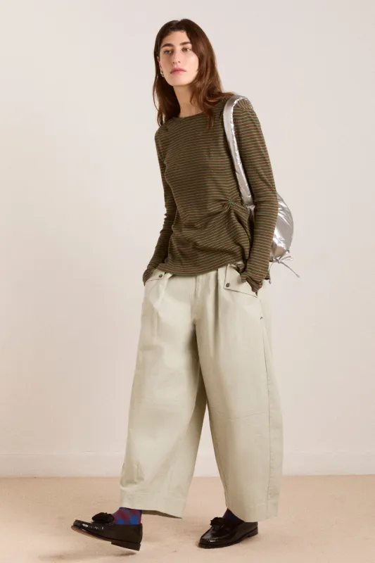 mara trouser - mineral grey sold by Damson Madder