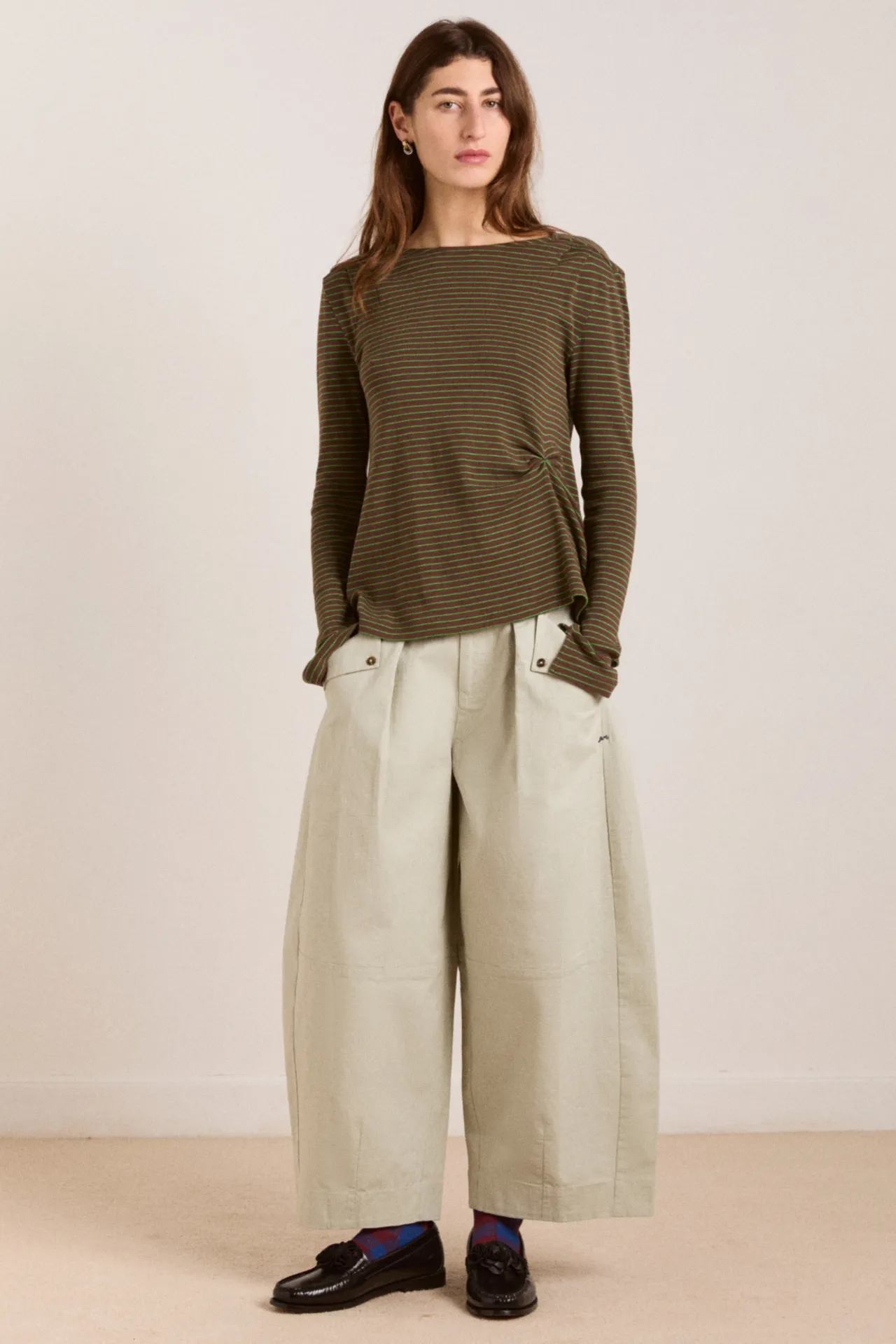 mara trouser - mineral grey sold by Damson Madder product image thumbnail 5