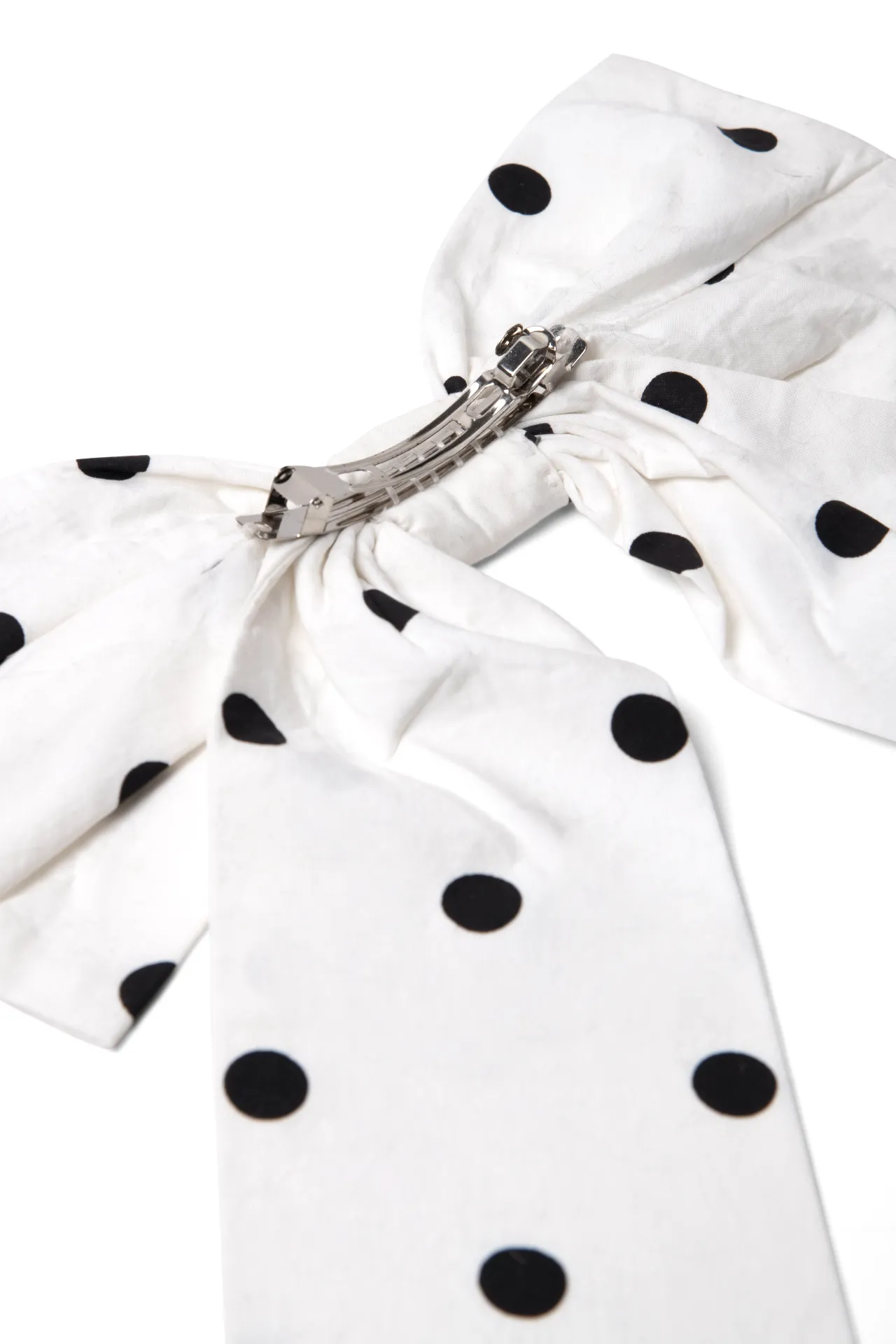 oversized bow clip - black & white spot sold by Damson Madder product image thumbnail 3