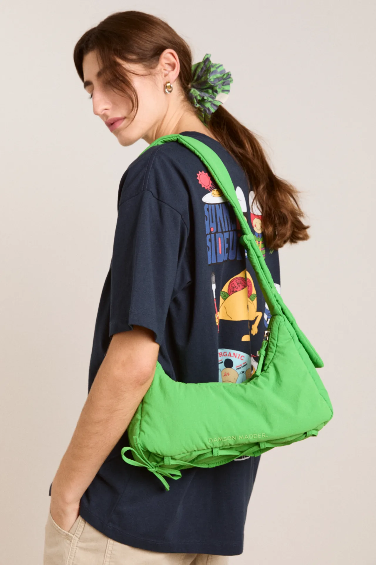 Puffy Saz Bag - Green sold by Damson Madder