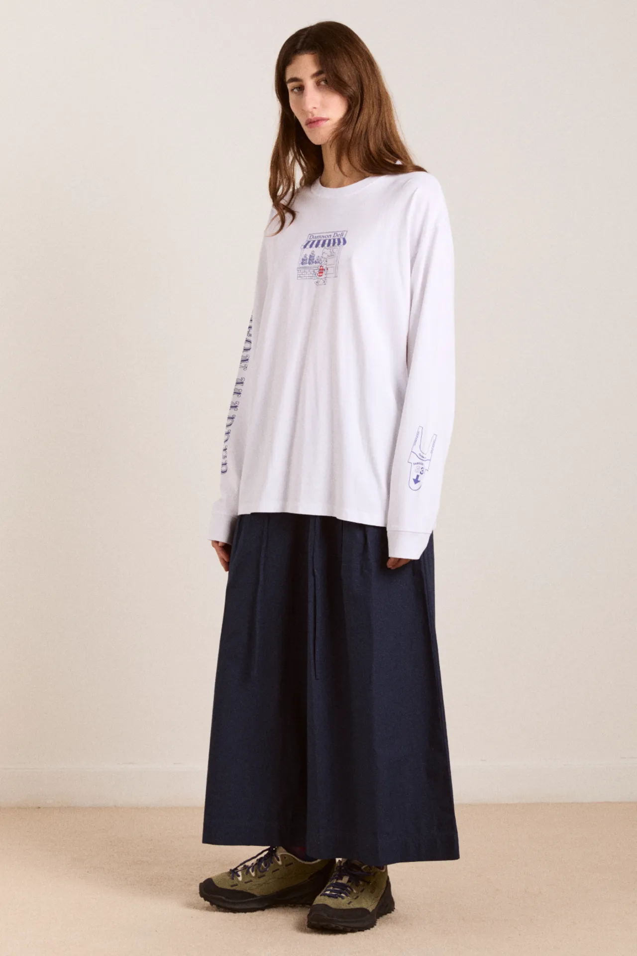 damson deli ls tee - white sold by Damson Madder product image thumbnail 4