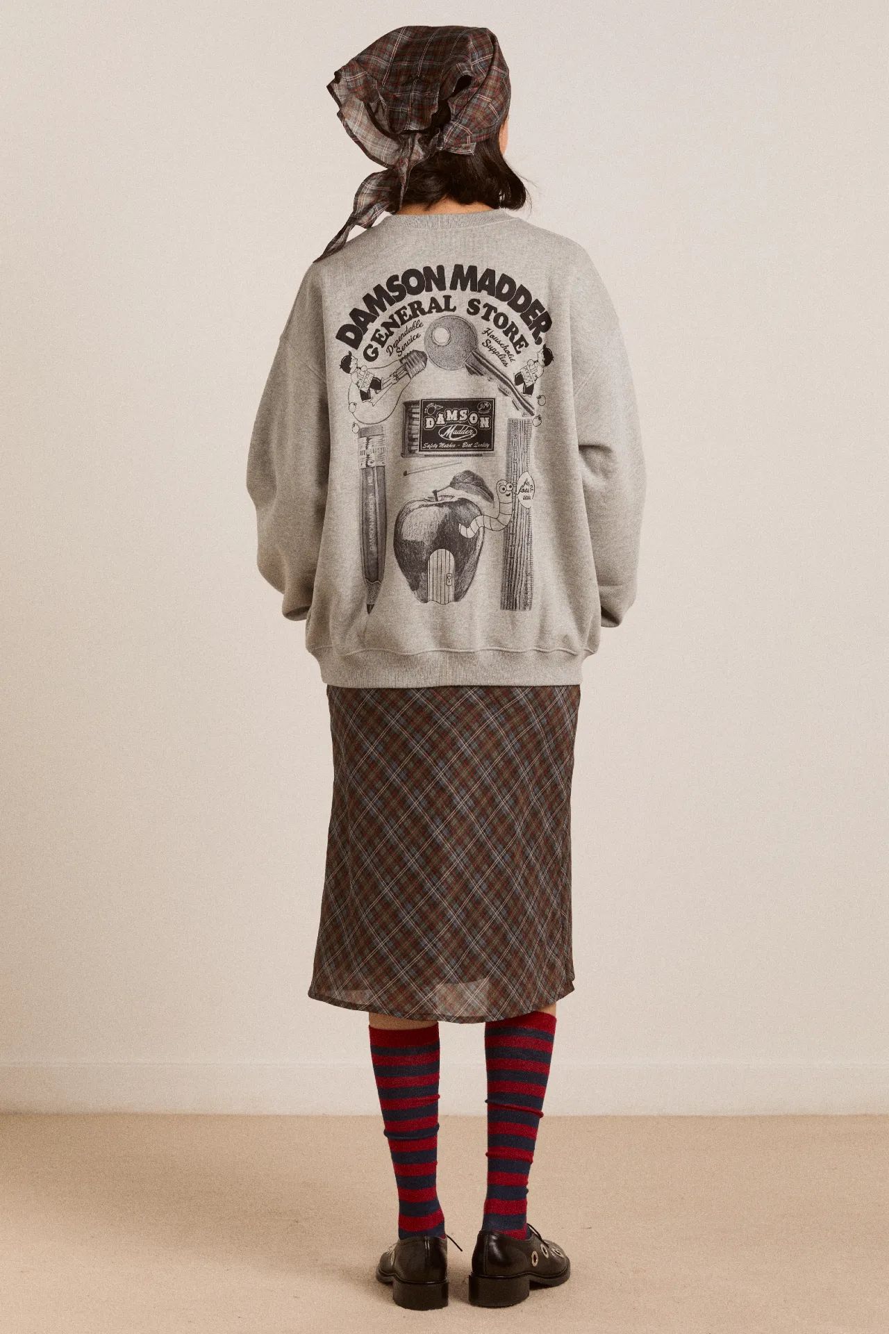 Dm General Store Sweatshirt- Grey Marl sold by Damson Madder product image thumbnail 5