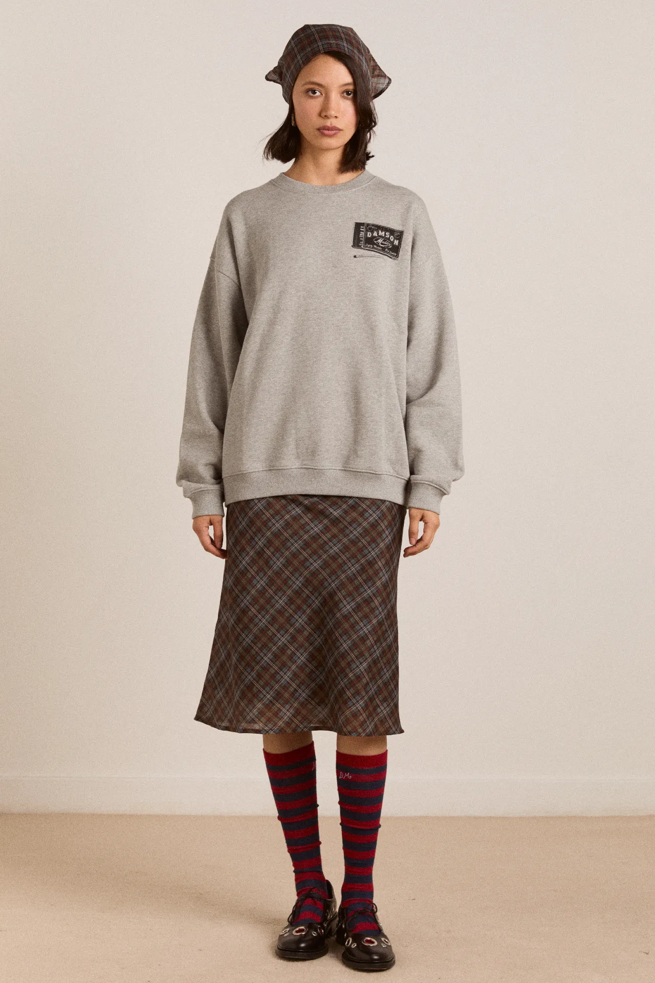 Dm General Store Sweatshirt- Grey Marl sold by Damson Madder product image thumbnail 2