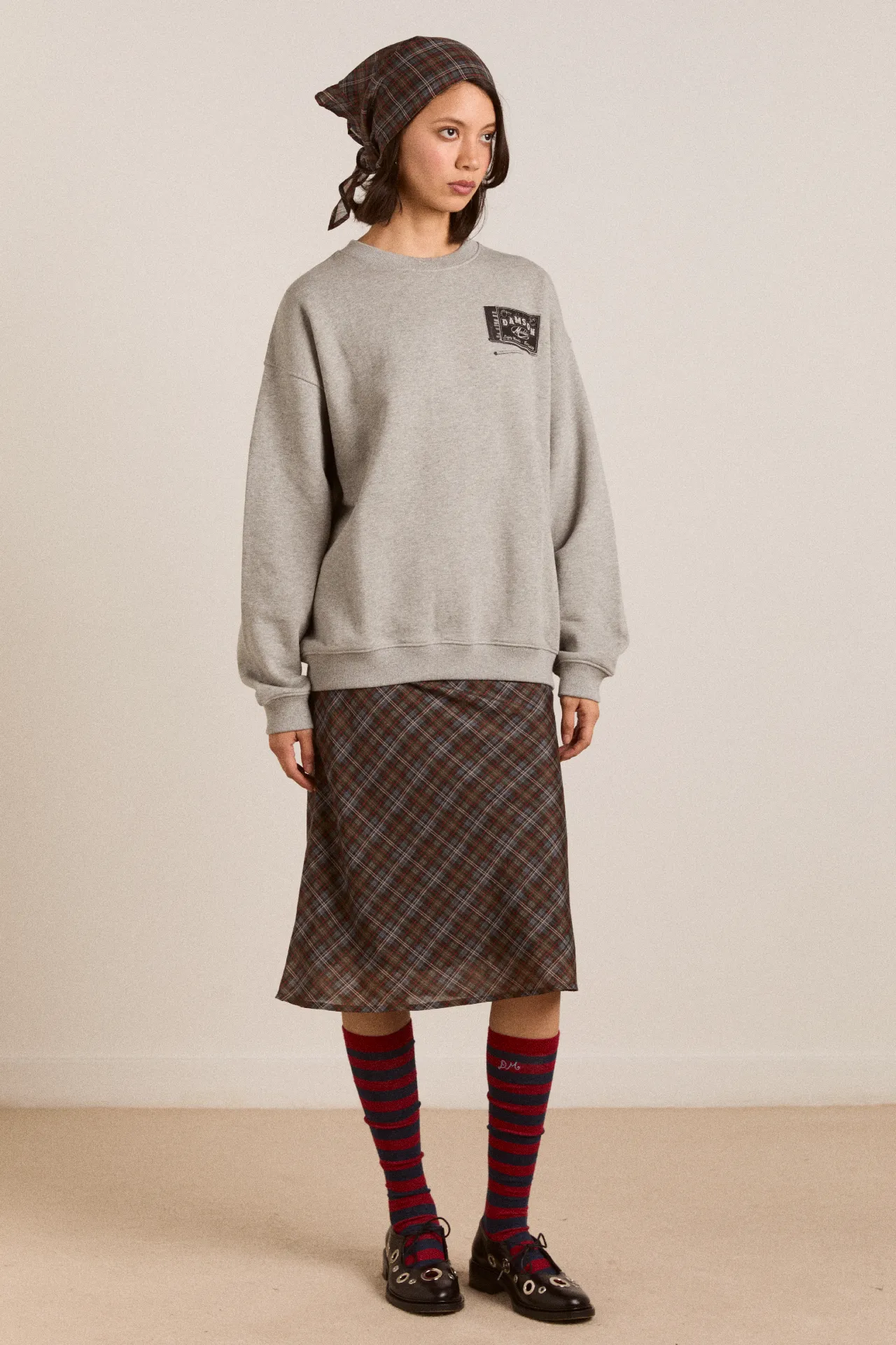 Dm General Store Sweatshirt- Grey Marl sold by Damson Madder product image thumbnail 4
