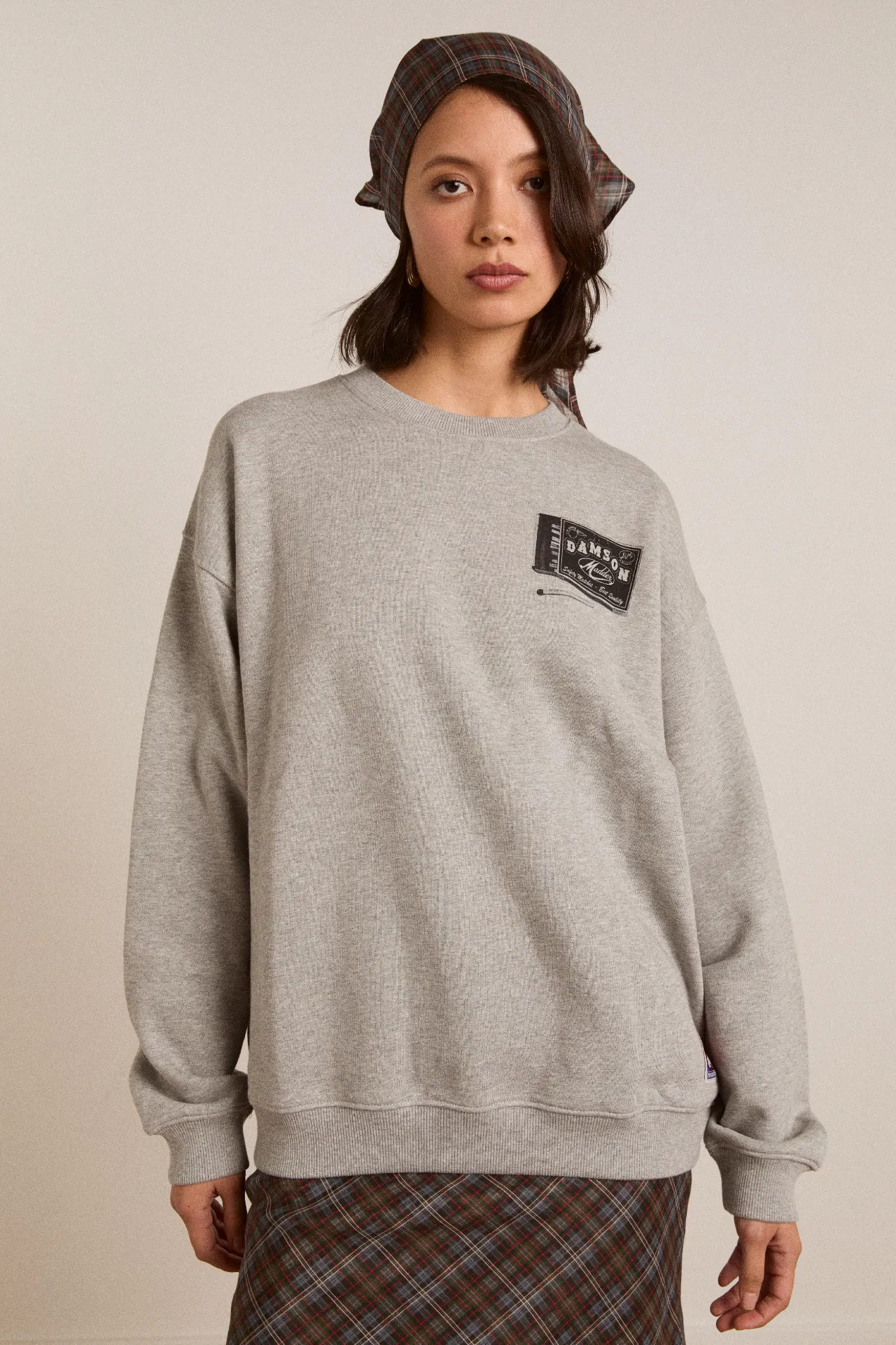 Dm General Store Sweatshirt- Grey Marl sold by Damson Madder product image thumbnail 3
