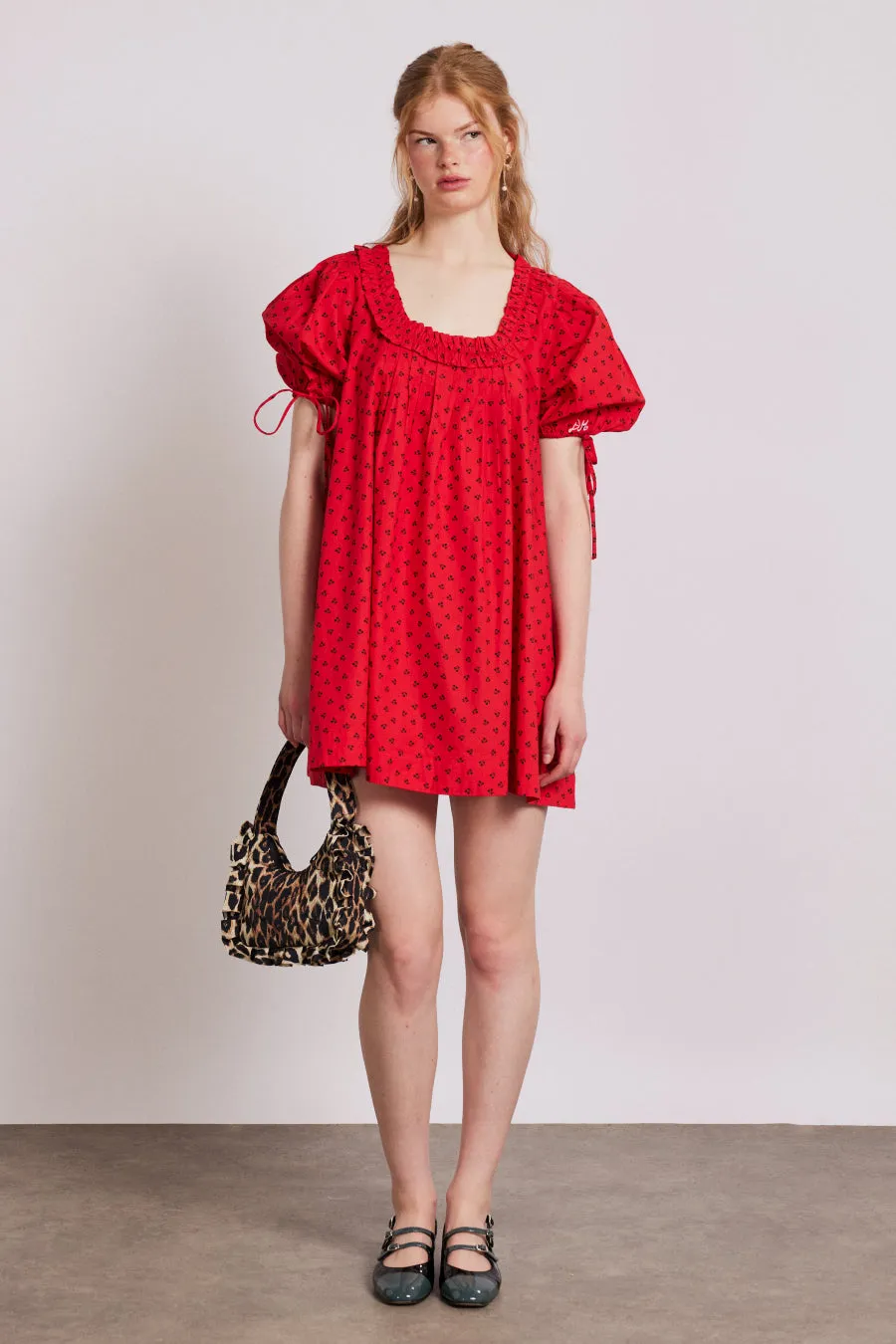 90's frill shoulder bag - leopard sold by Damson Madder product image thumbnail 4