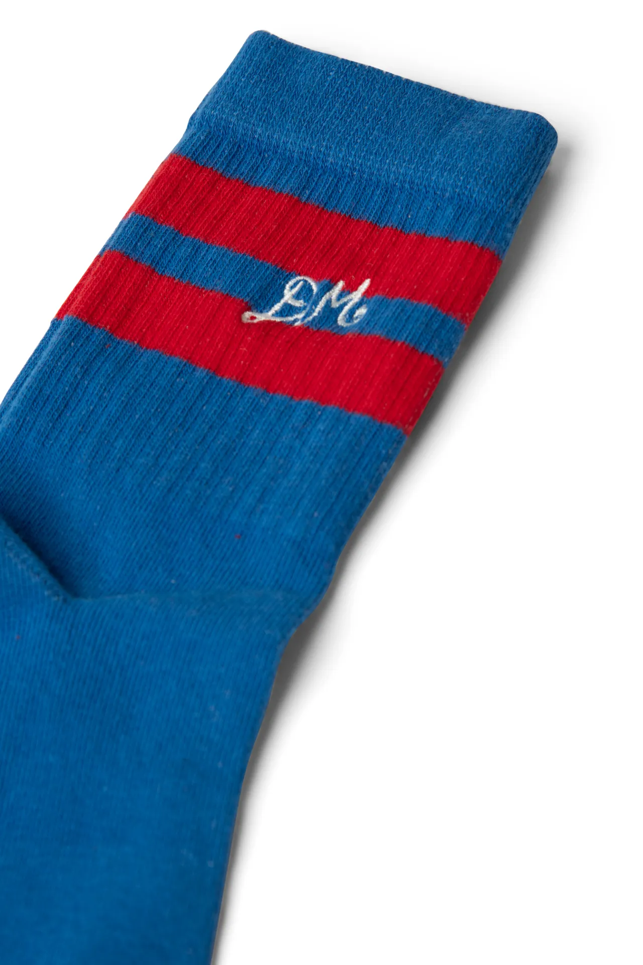 sporty calf length socks - blue & red sold by Damson Madder product image thumbnail 2