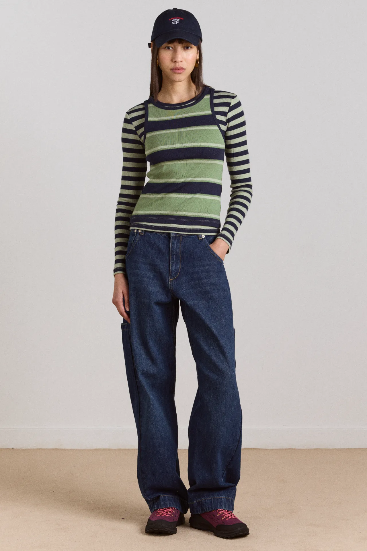 nina jean - authentic mid blue wash sold by Damson Madder product image thumbnail 2