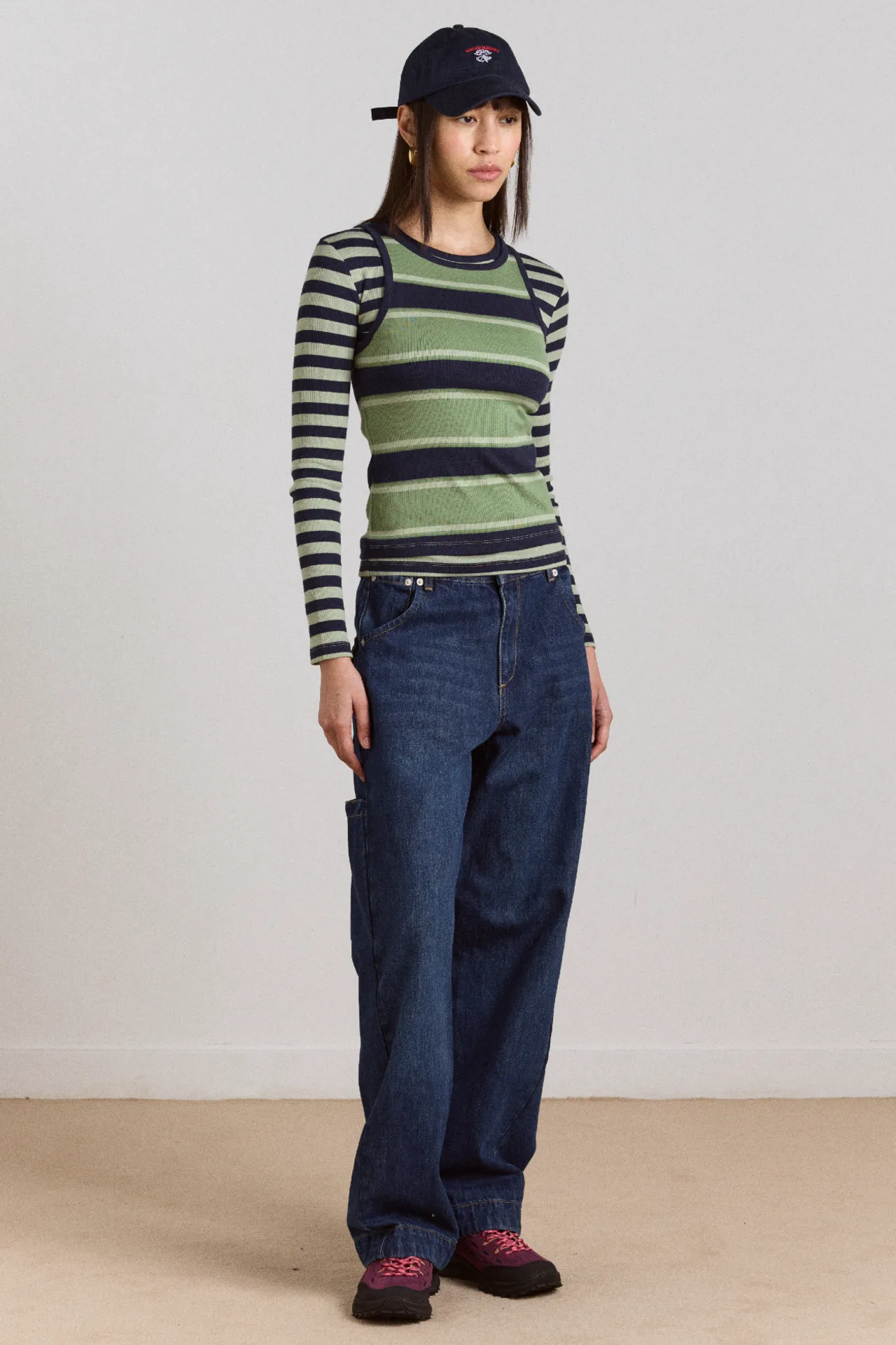 nina jean - authentic mid blue wash sold by Damson Madder product image thumbnail 3