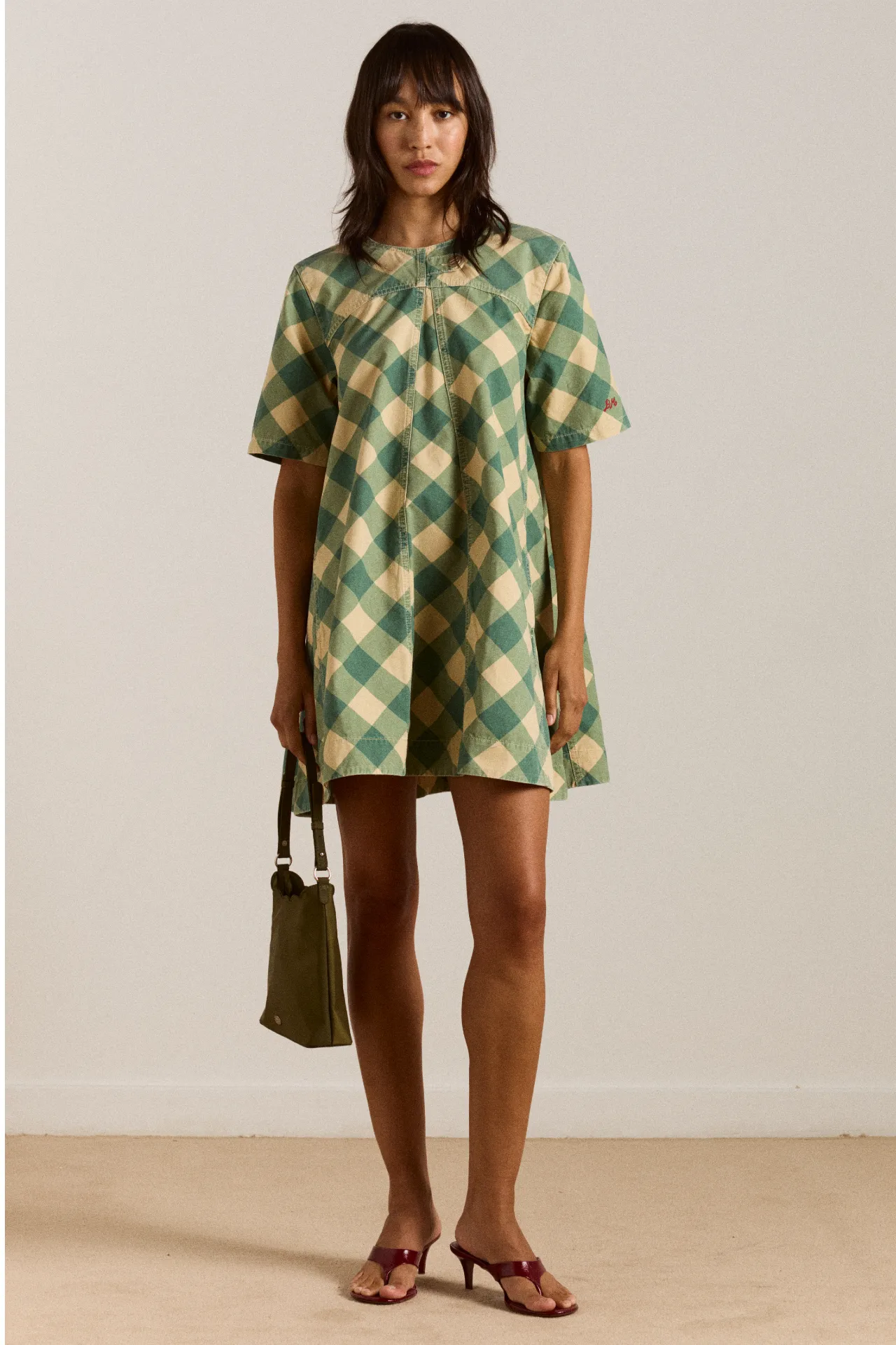 reversible bridget mini dress - gingham sold by Damson Madder product image thumbnail 4