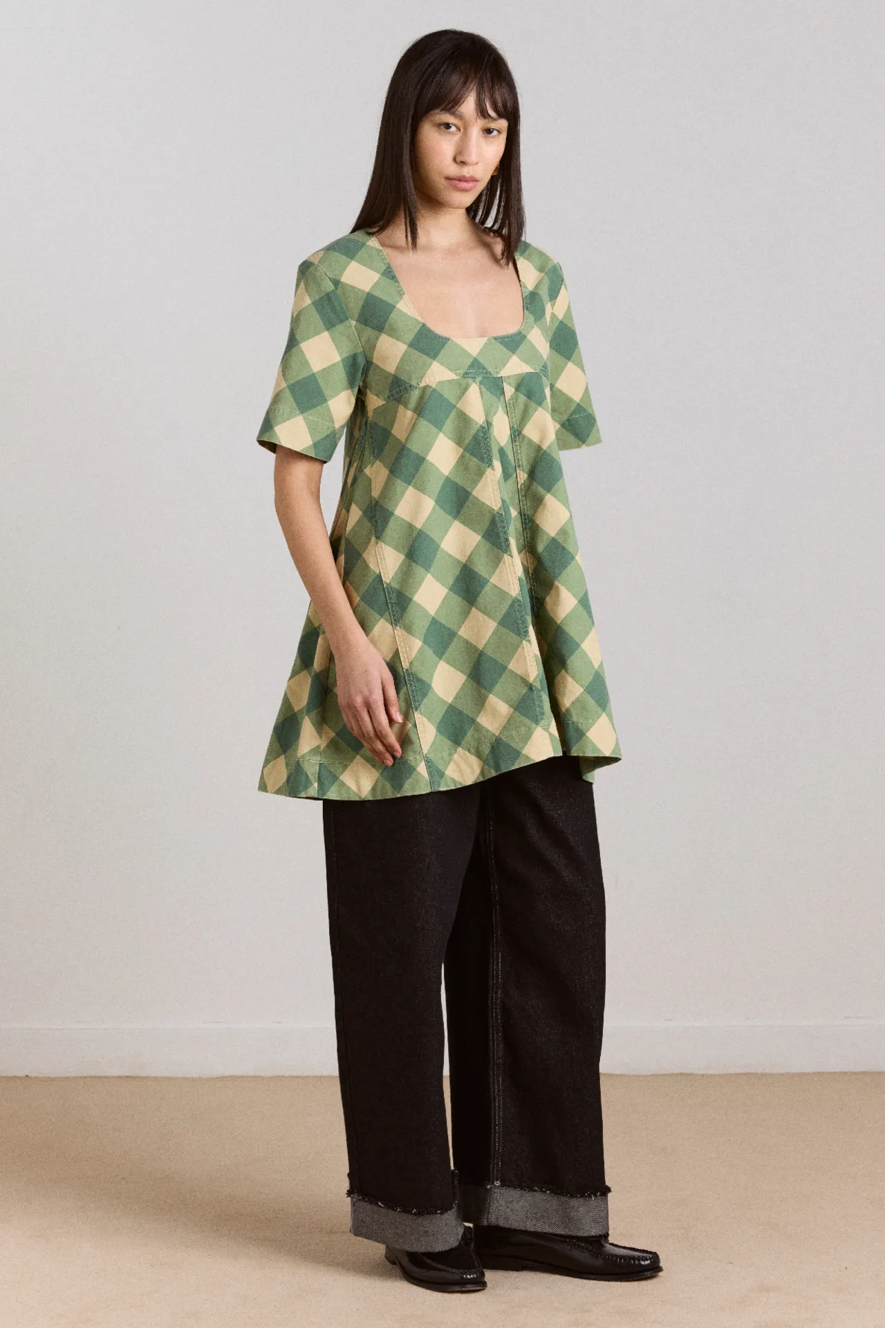 reversible bridget mini dress - gingham sold by Damson Madder product image thumbnail 5