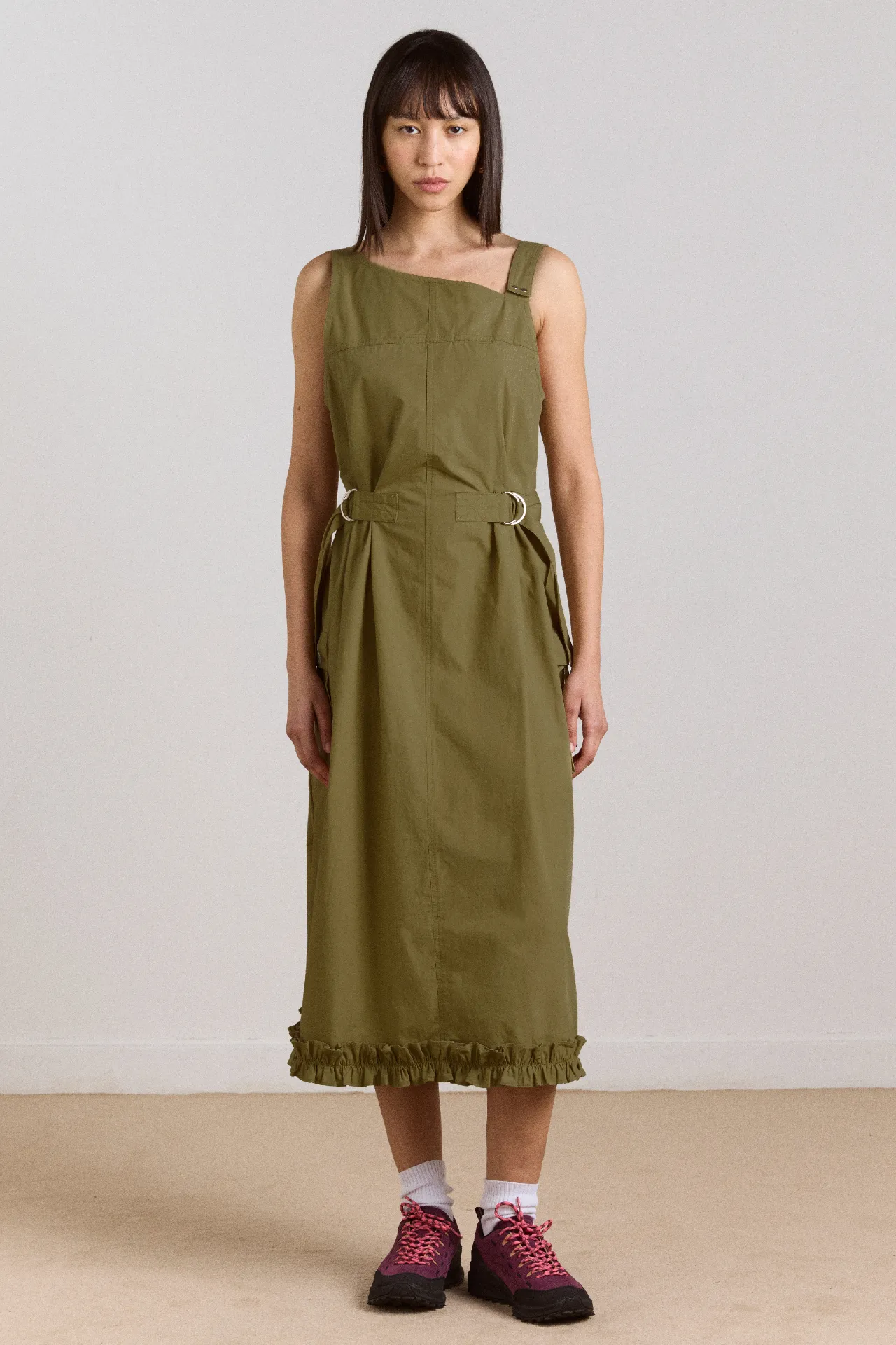 tate midi dress - olive sold by Damson Madder