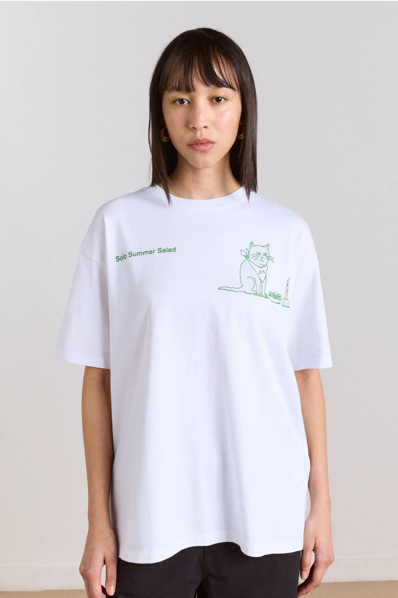 solo salad graphic tee - white sold by Damson Madder product image thumbnail 2