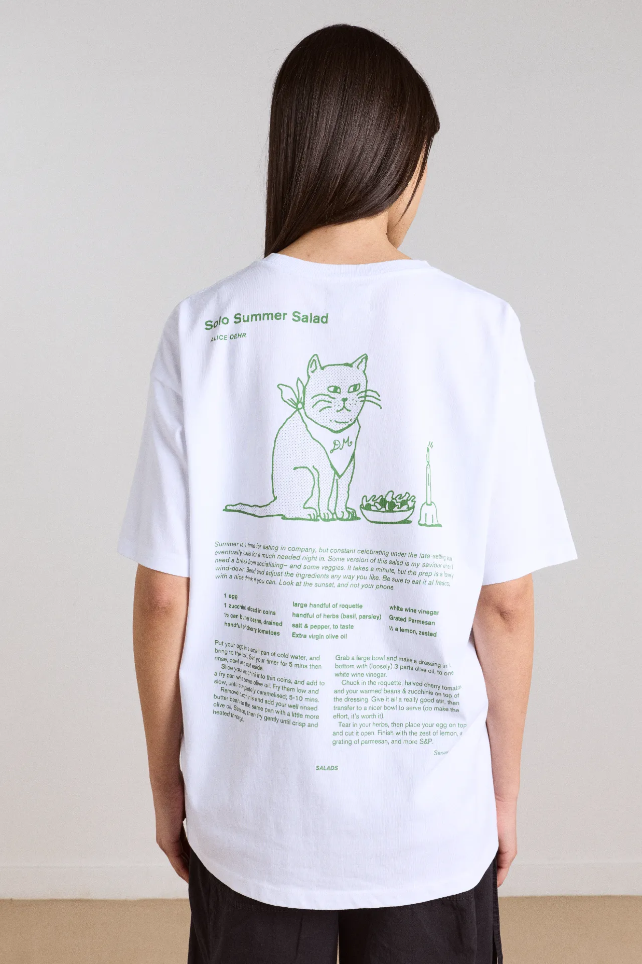 solo salad graphic tee - white sold by Damson Madder