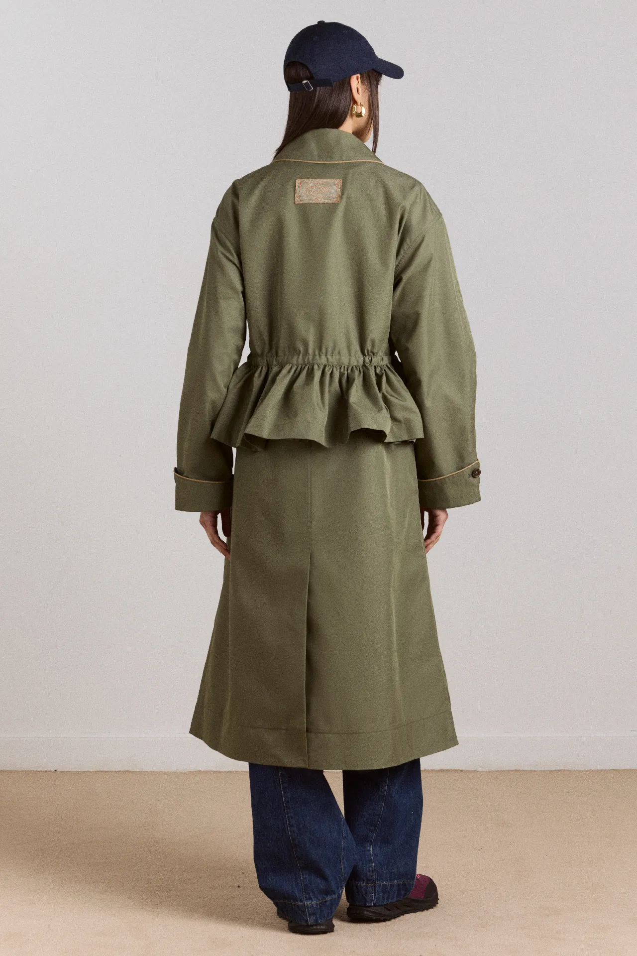 multi-wear myrtle trench in khaki sold by Damson Madder product image thumbnail 5