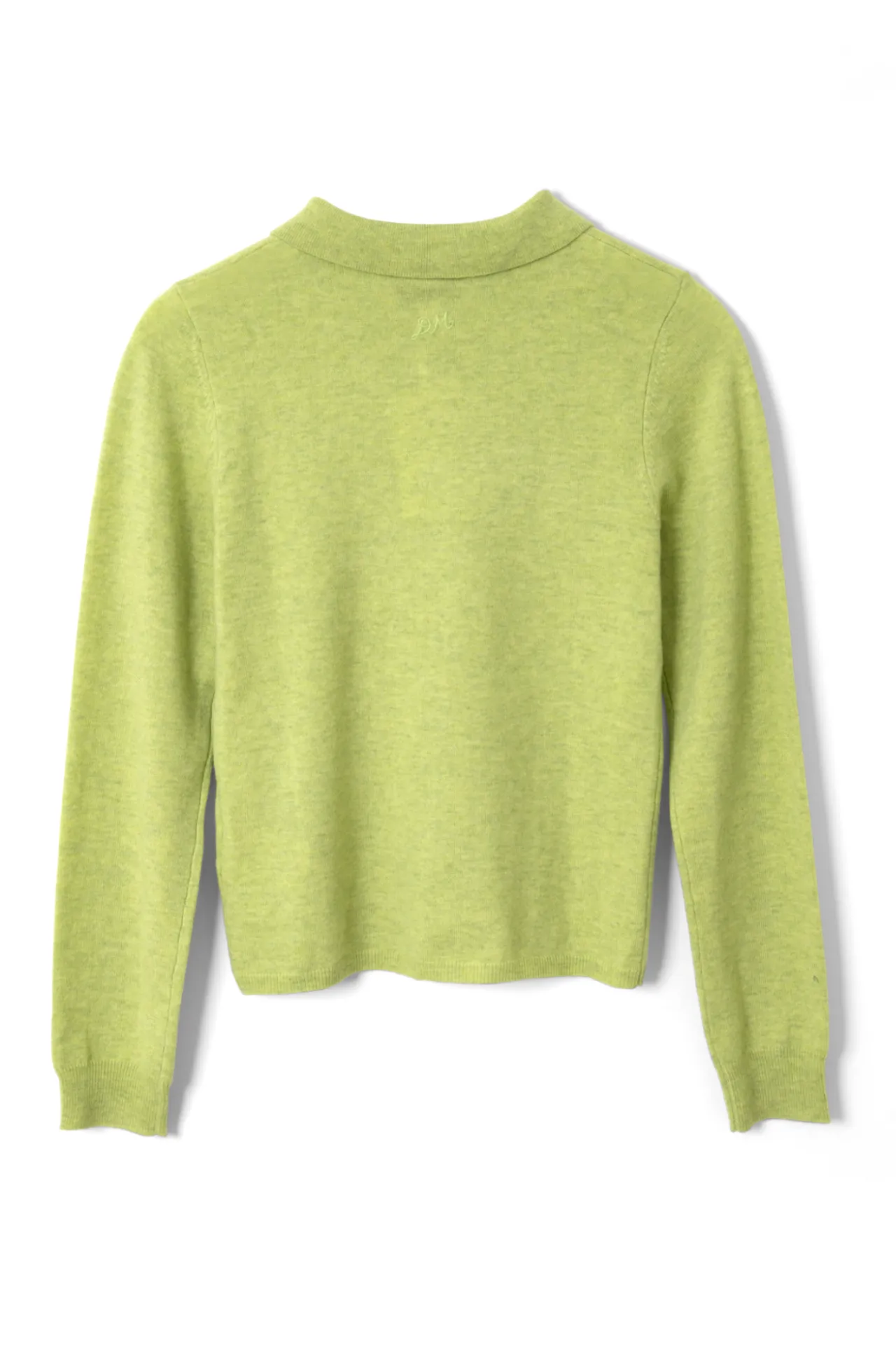 Voula Wool And Cashmere Blend Cardigan - Lime sold by Damson Madder product image thumbnail 3