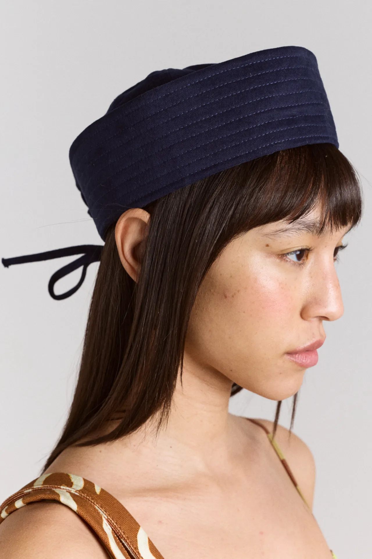 cotton sailor hat - navy sold by Damson Madder product image thumbnail 5
