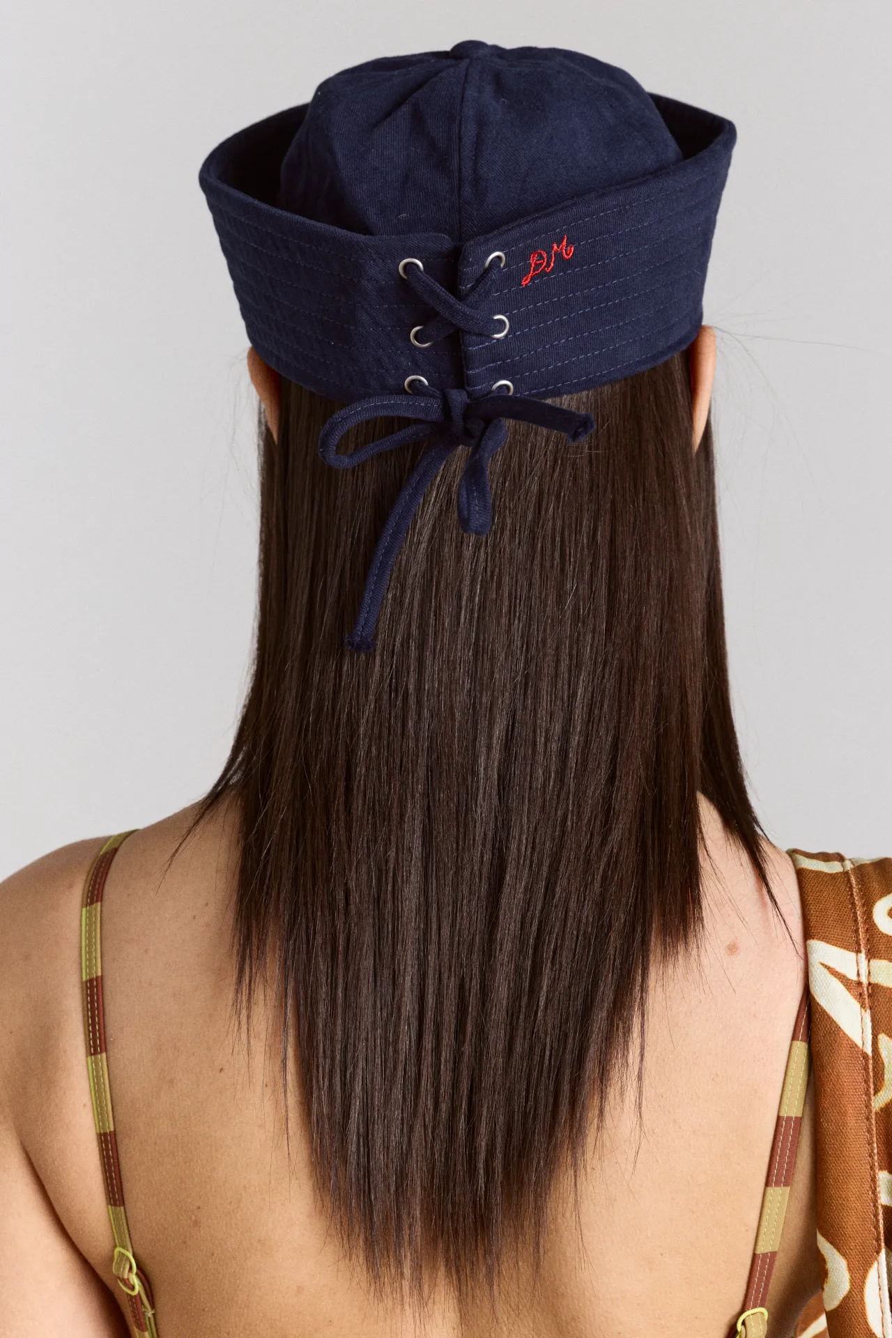 cotton sailor hat - navy sold by Damson Madder product image thumbnail 3