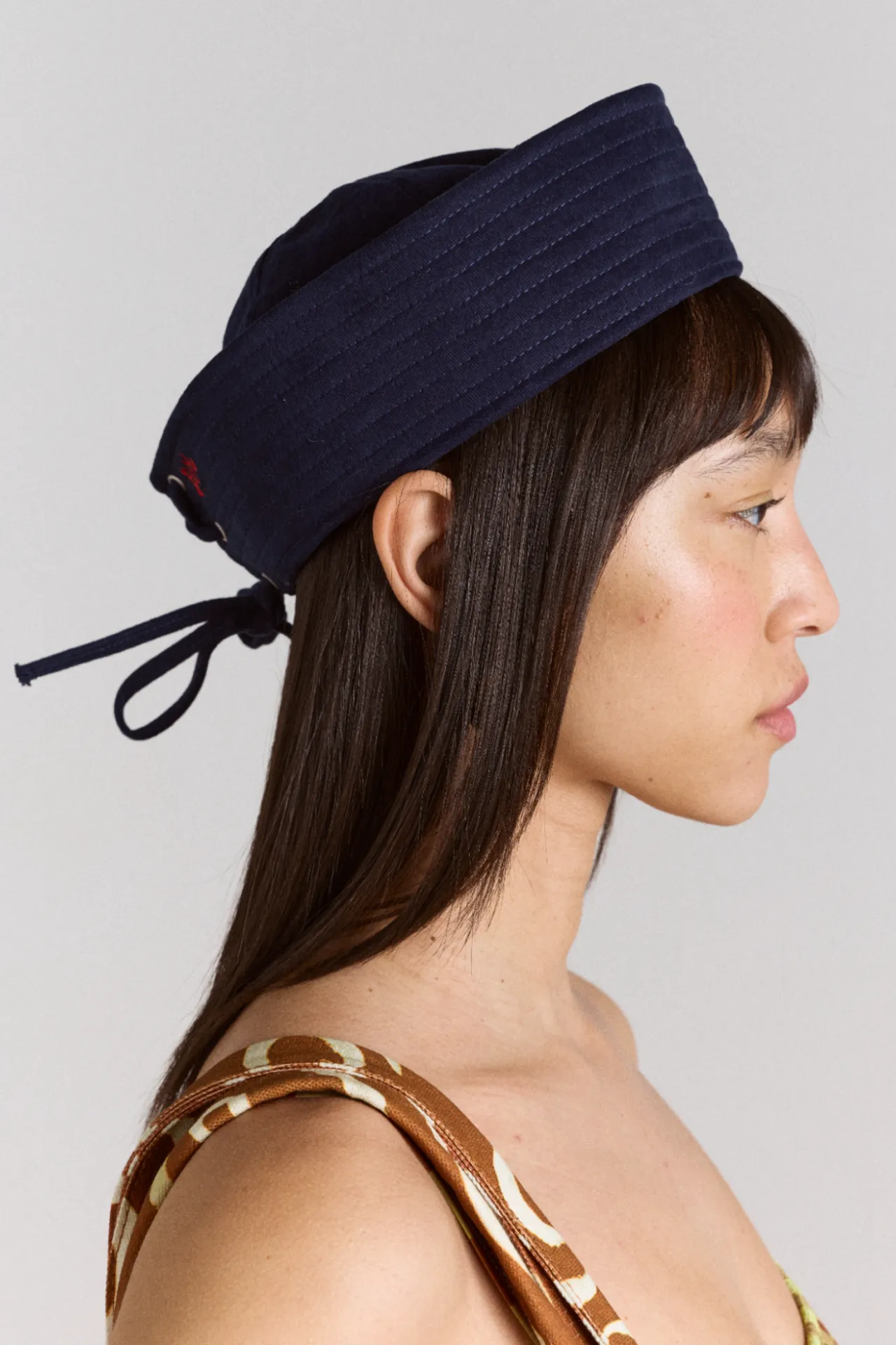 cotton sailor hat - navy sold by Damson Madder product image thumbnail 4