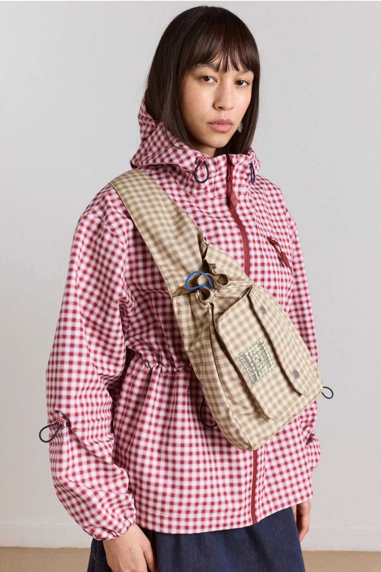 matilda cross body bag - gingham sold by Damson Madder