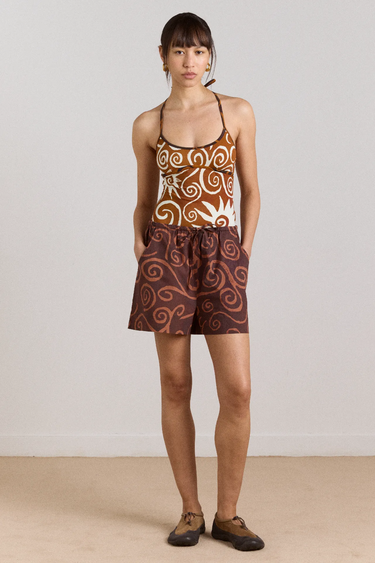 della reversible swimsuit - swirl print sold by Damson Madder product image thumbnail 2