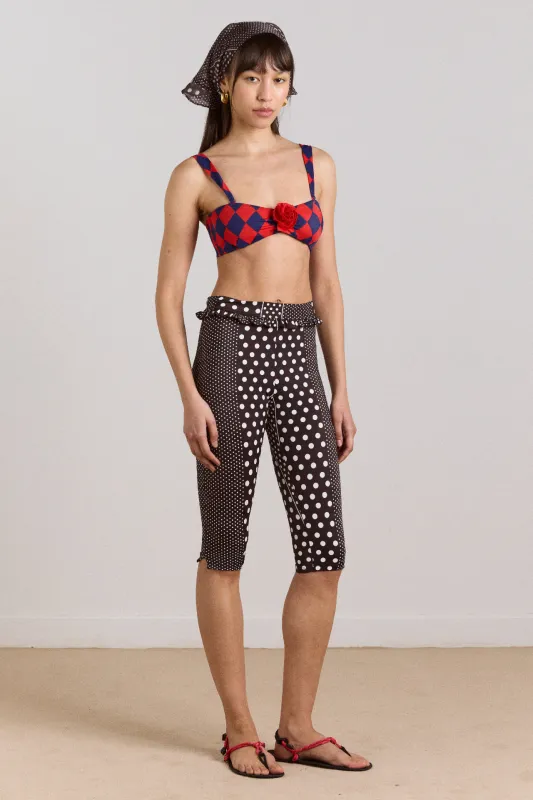 Cove Capri Pant - Spot Stripe Print made by Damson Madder