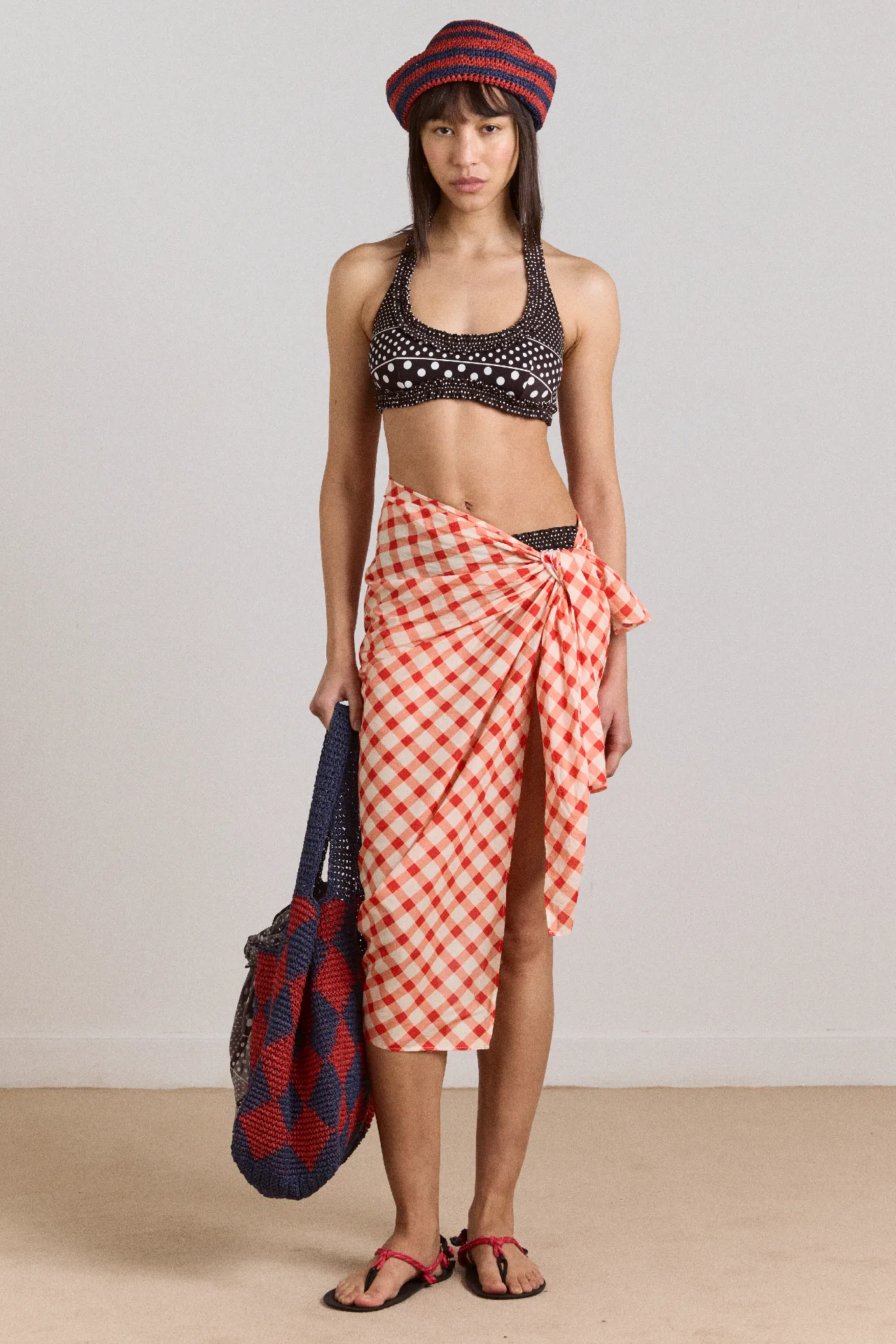 cove bikini bottom - spot stripe print sold by Damson Madder product image thumbnail 4