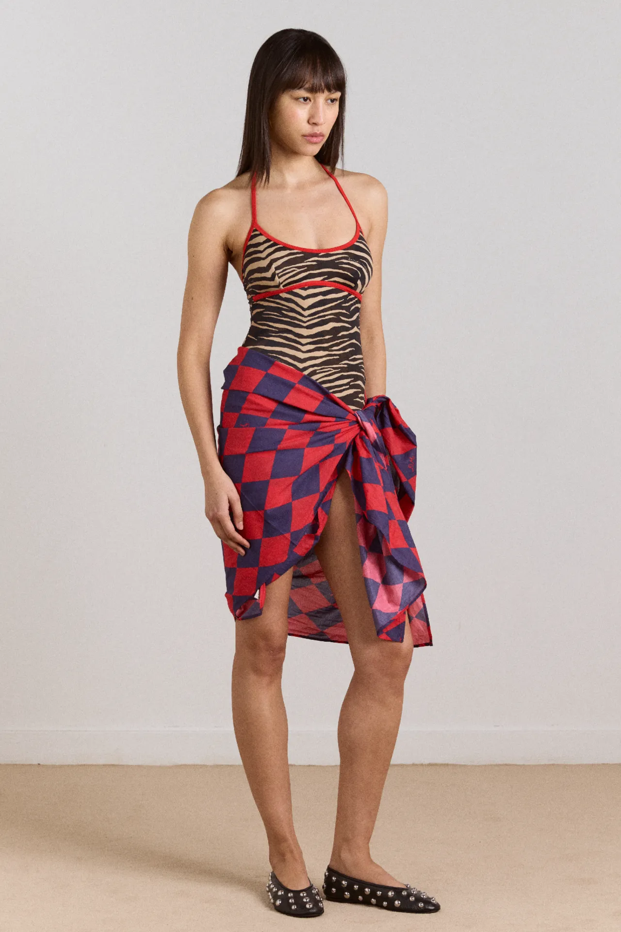 della halterneck swimsuit - tiger print sold by Damson Madder product image thumbnail 4