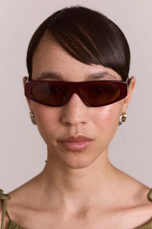 mateo sporty sunglasses - metallic plum sold by Damson Madder