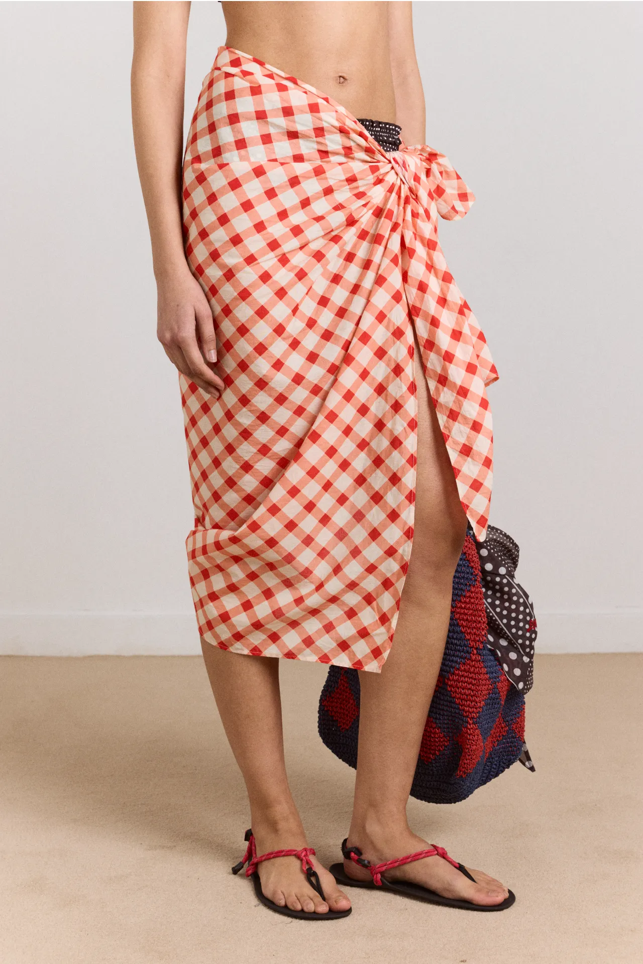 sarong - window pane check sold by Damson Madder product image thumbnail 5